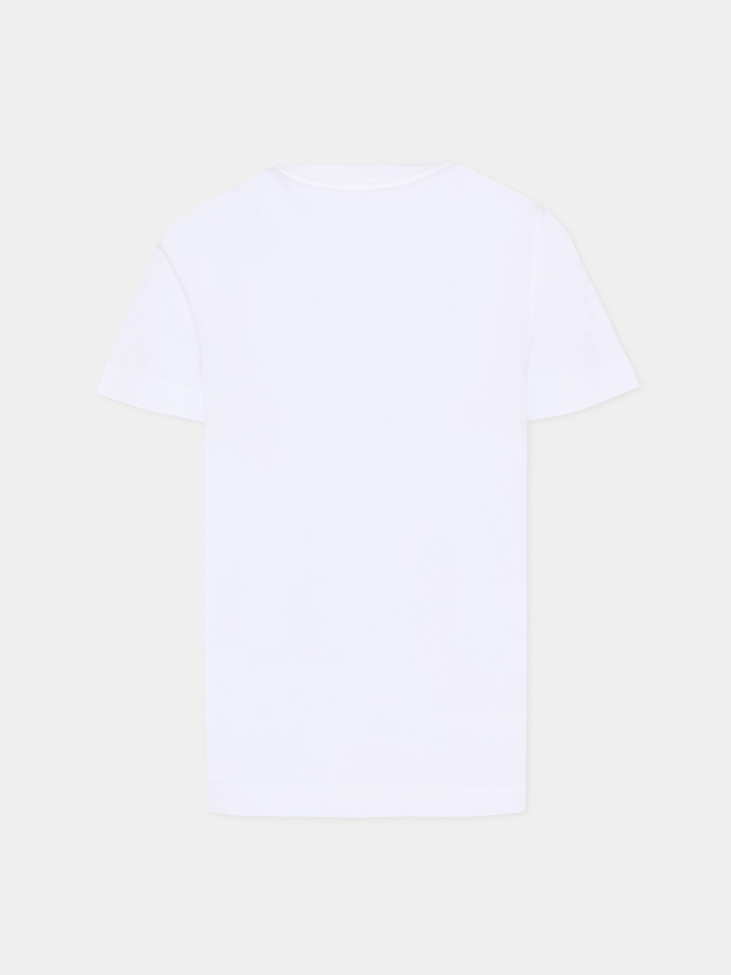 T-shirt bianca per bambini con logo,Diesel,J02475 00YI9 K100