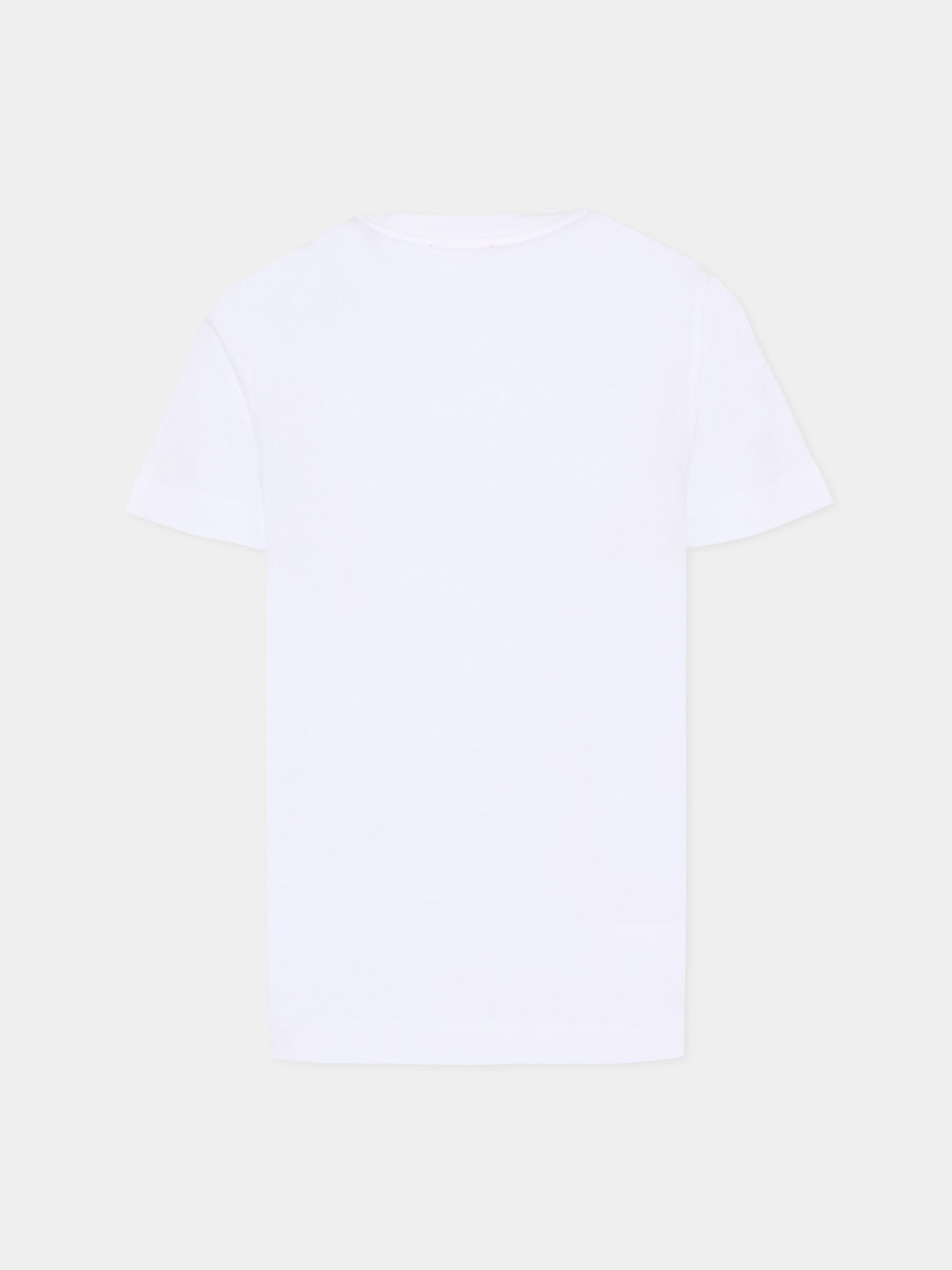 T-shirt bianca per bambini con logo,Diesel,J02475 00YI9 K100