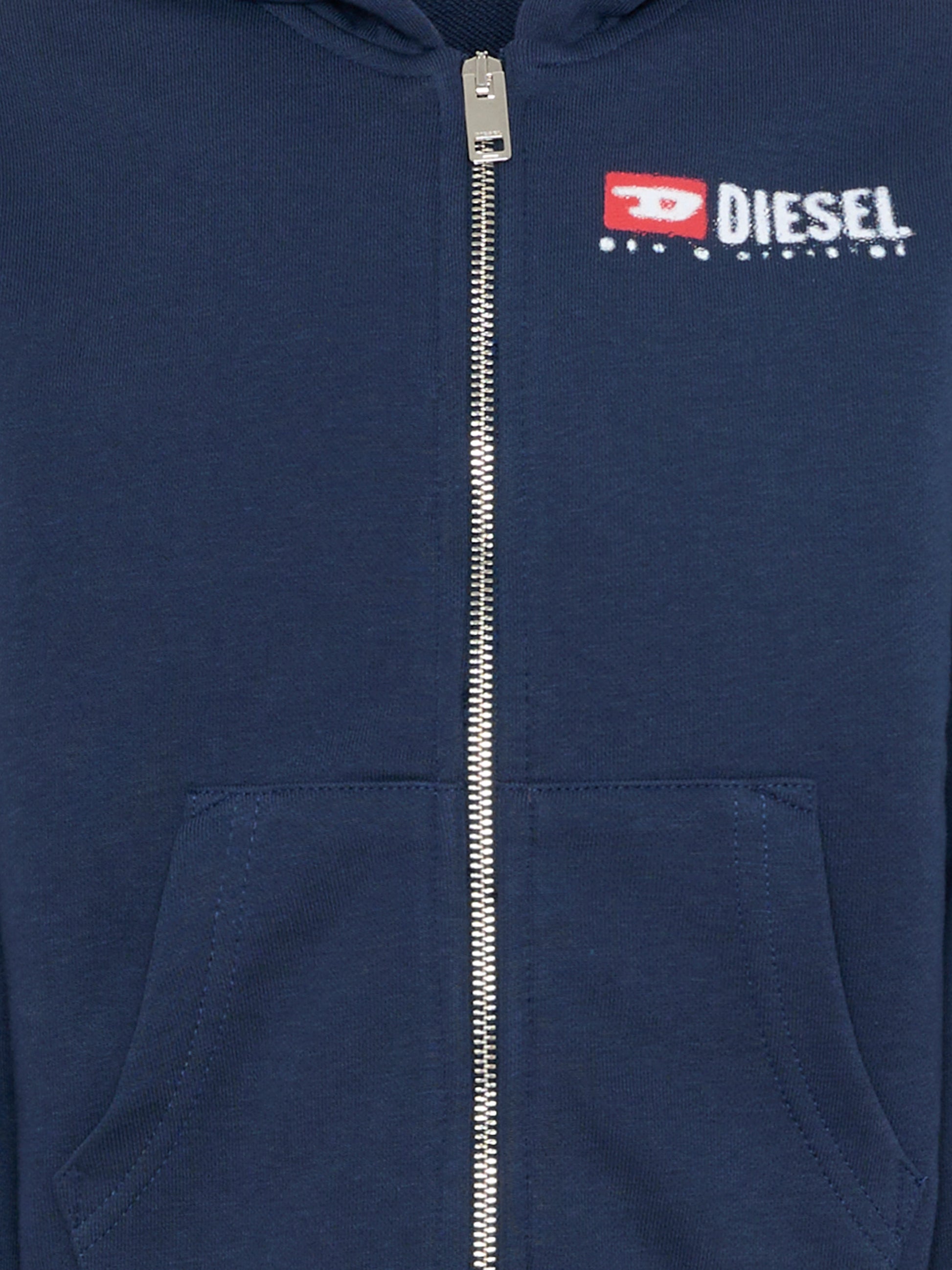 Felpa blu per bambini con logo,Diesel,J02484 KYAZ3 K8AT