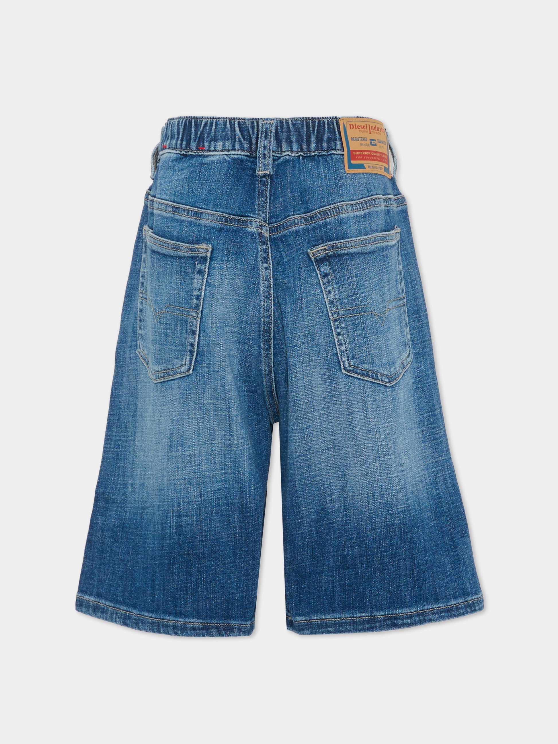 Shorts denim per bambino con logo,Diesel,J02548 KXBSC K01