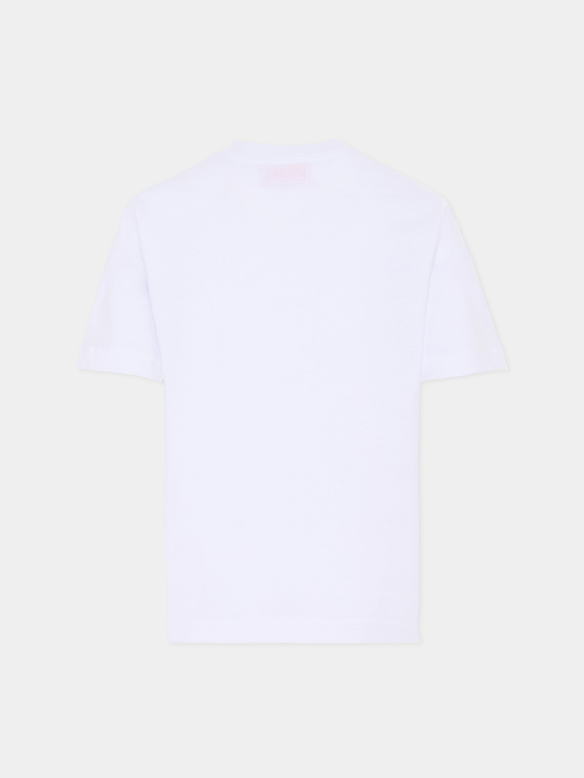 T-shirt bianca per bambini con logo,Diesel,J02582 0GRAI K100