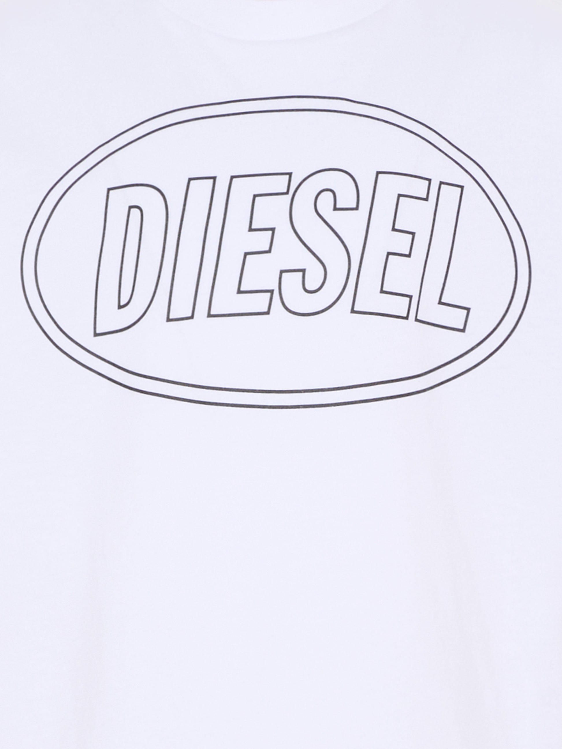 T-shirt bianca per bambini con logo,Diesel,J02582 0GRAI K100