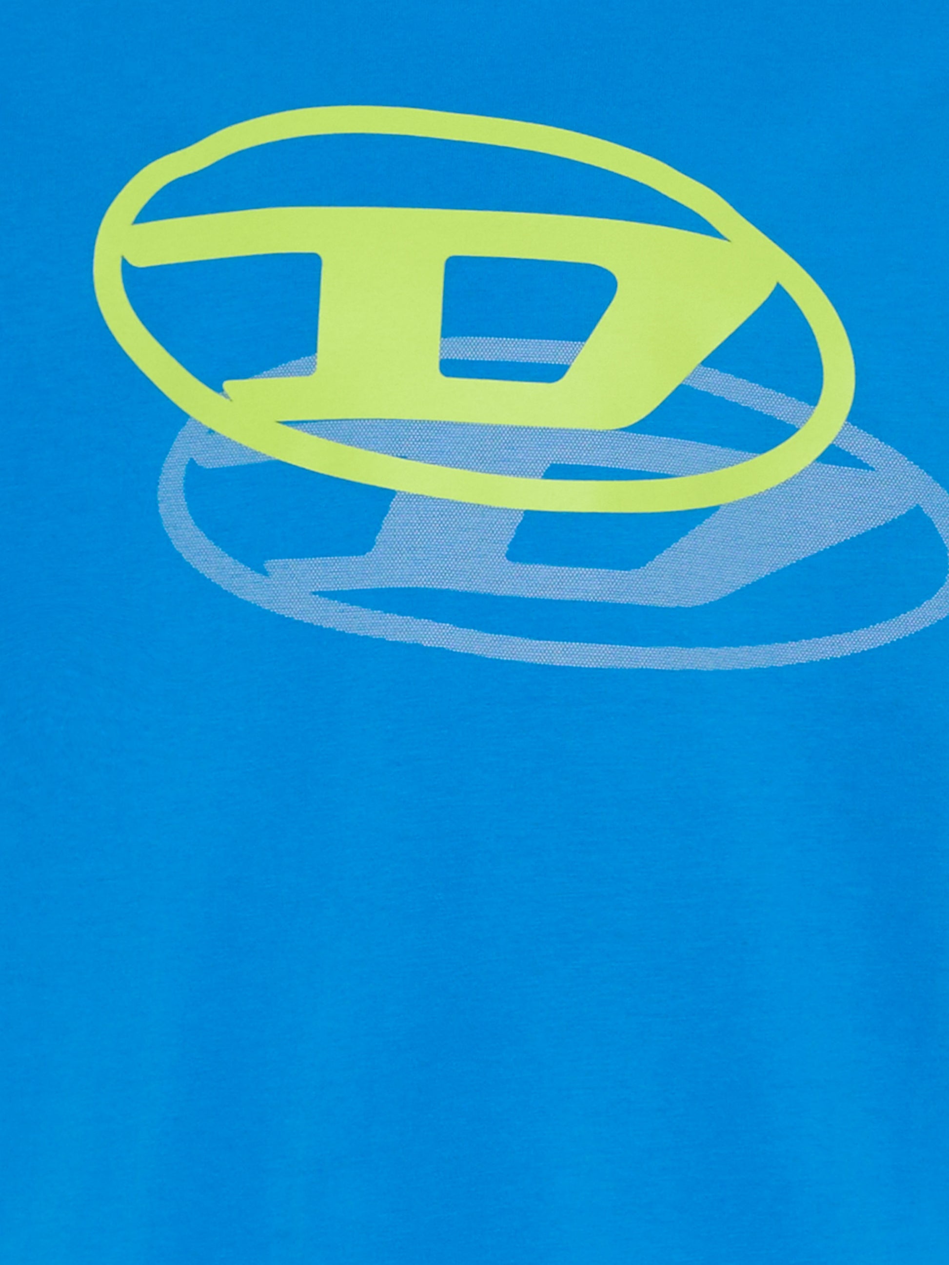 T-shirt azzurra per bambino con loghi,Diesel,J02601 00YI9 K804