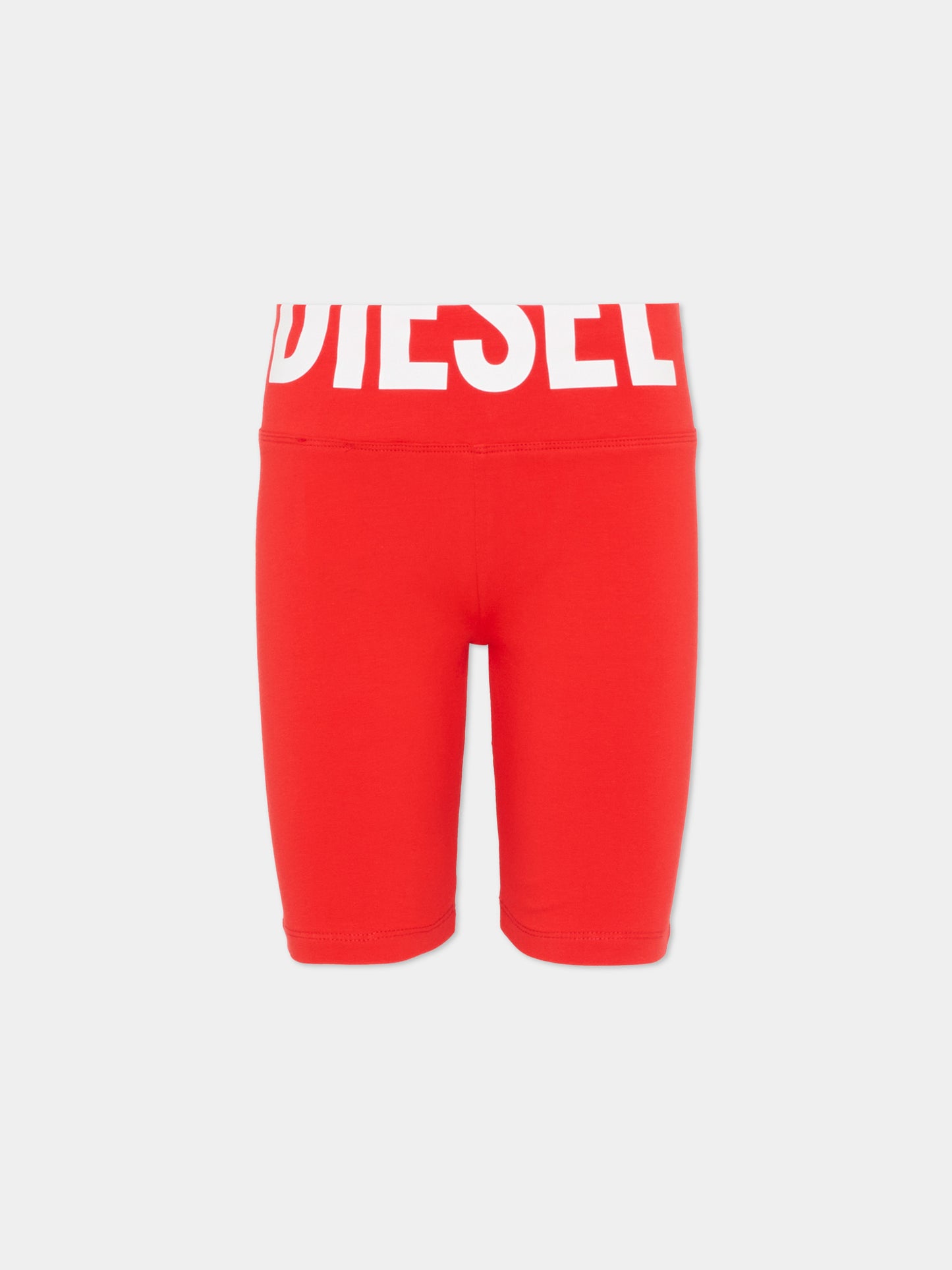 Shorts rossi per bambina con logo,Diesel,J02675 KYA0L K405