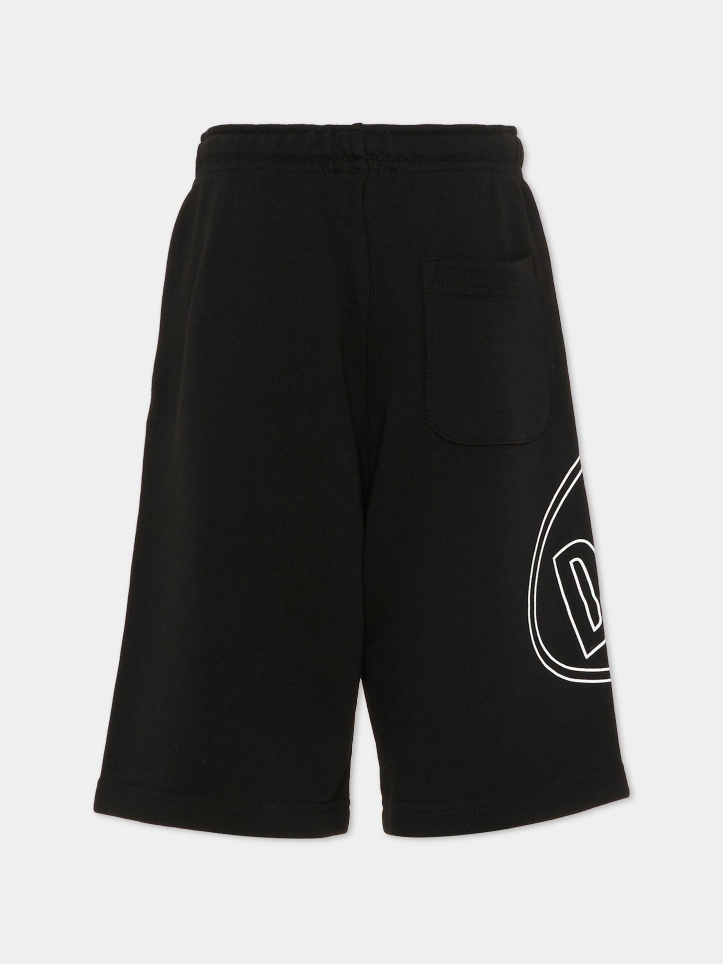 Shorts neri per bambino con logo,Diesel,J02676 0GEAD K900