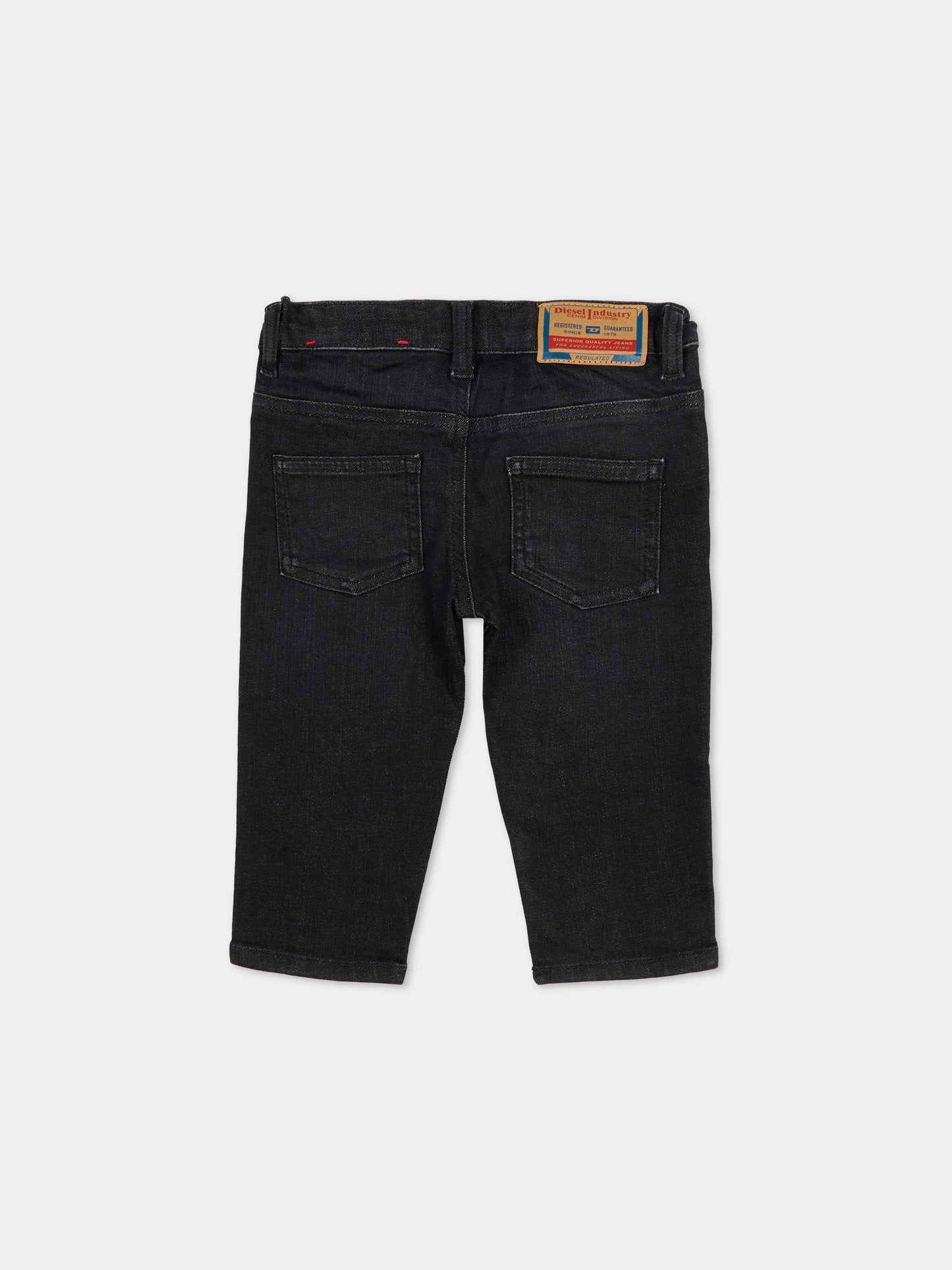 Jeans neri per neonato con patch,Diesel,K00237 KXBSK K02