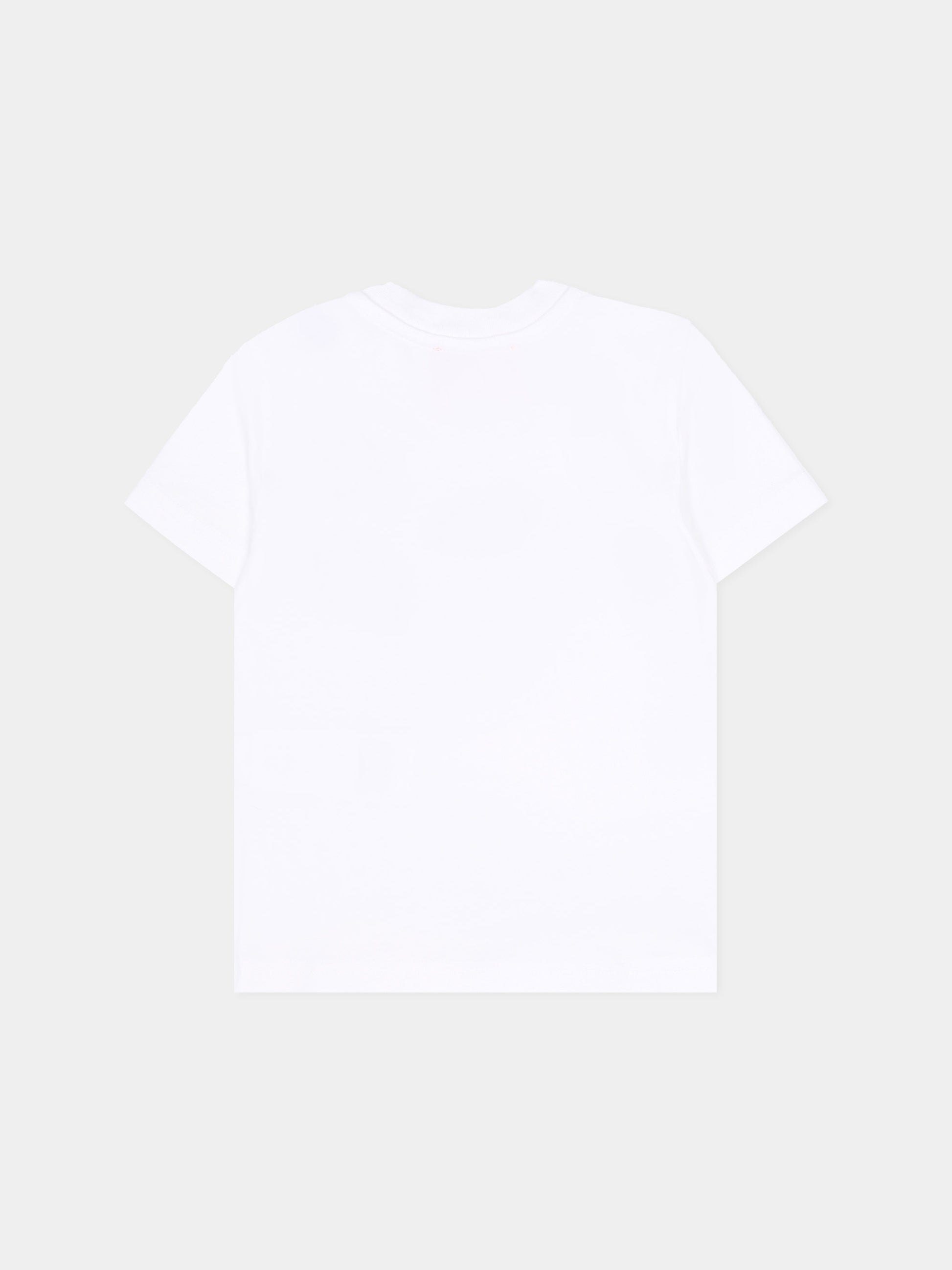 T-shirt bianca per neonato con patch,Diesel,K00760 KYAYS K100