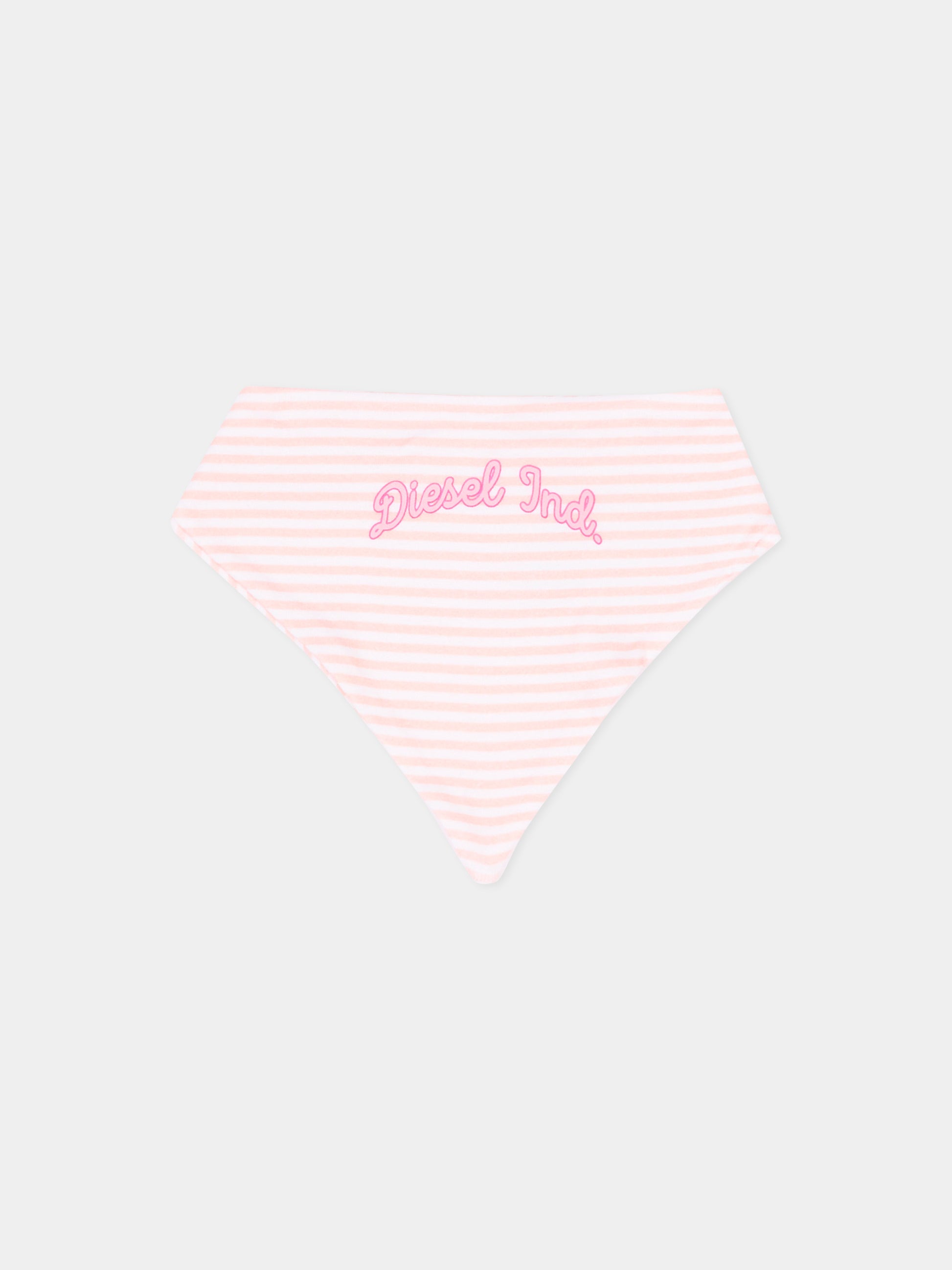 Set body rosa a righe per neonata,Diesel,N00094 KYA01 K10PI