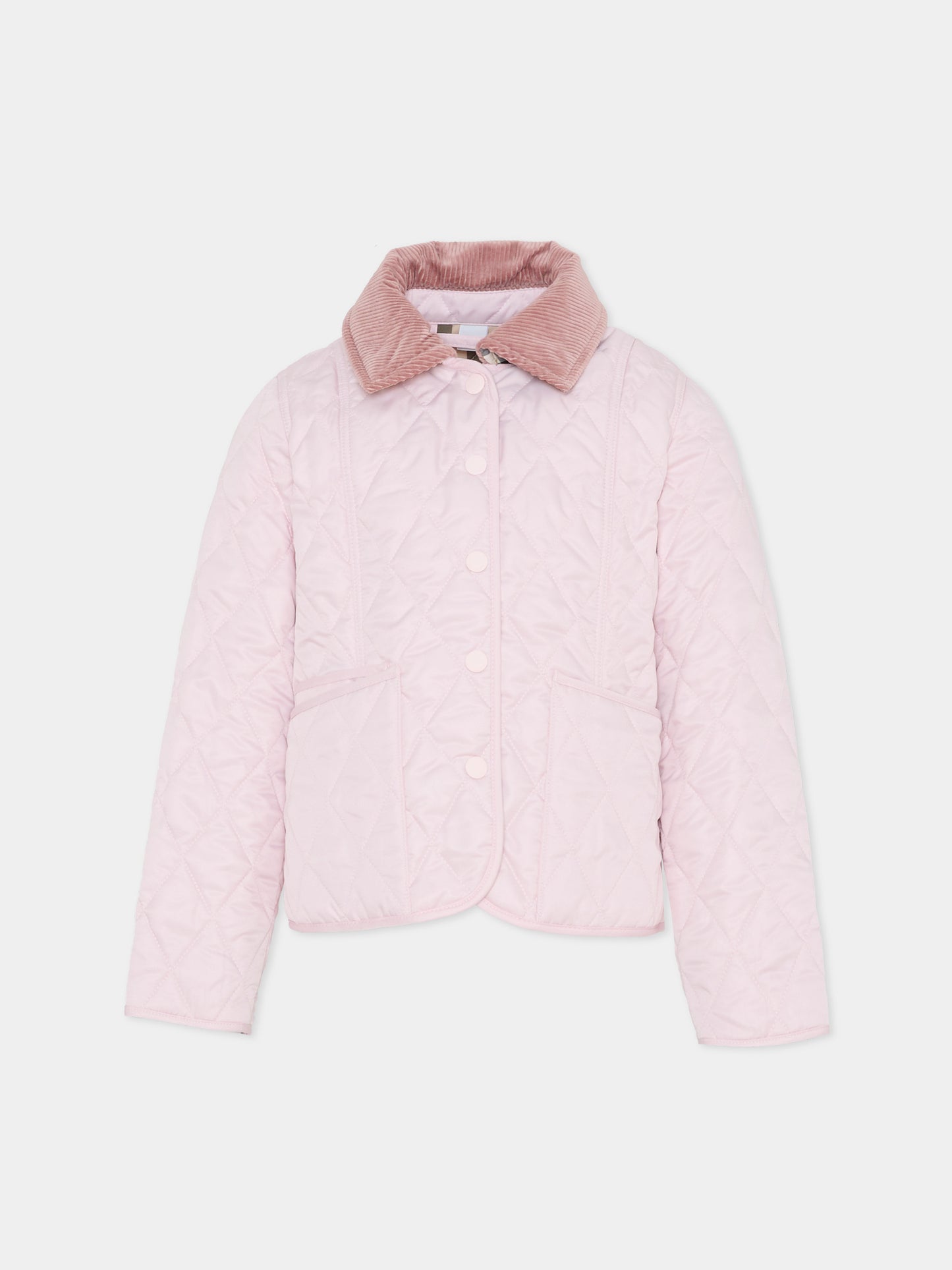 Giubbotto rosa per bambina,Burberry Kids,8117288 A1445