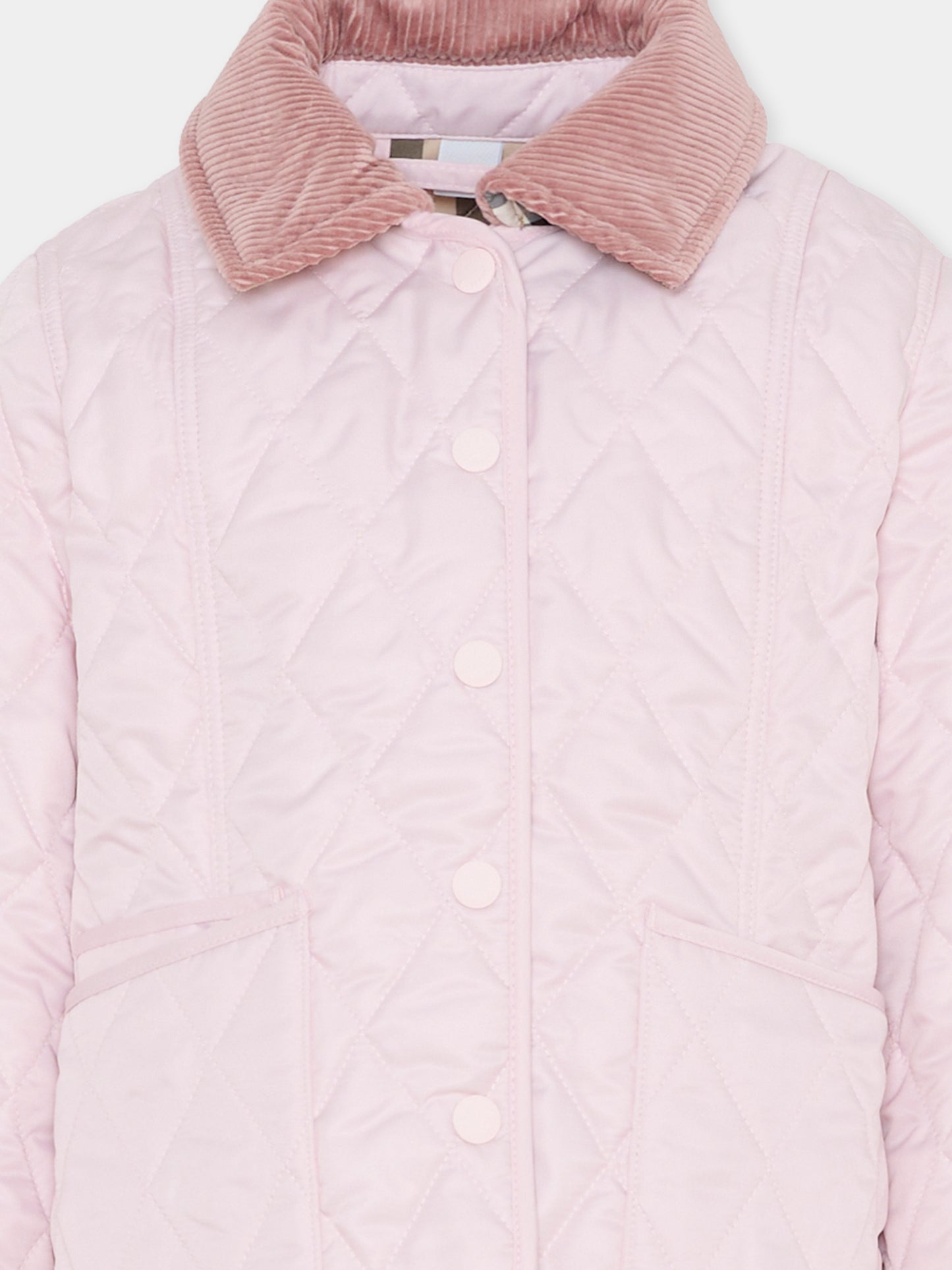 Giubbotto rosa per bambina,Burberry Kids,8117288 A1445