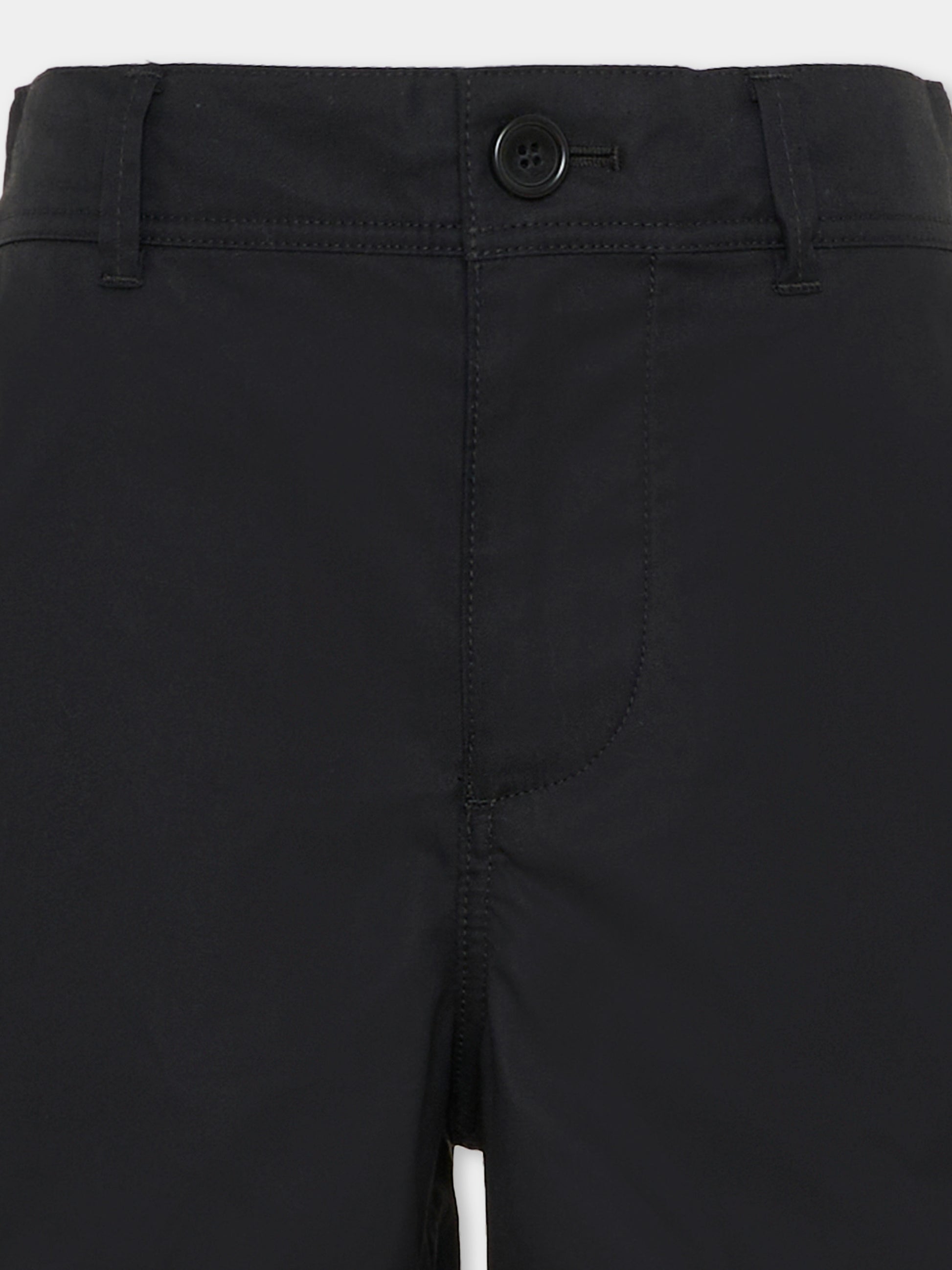 Shorts neri per bambino con check vintage,Burberry Kids,8117174 A1189