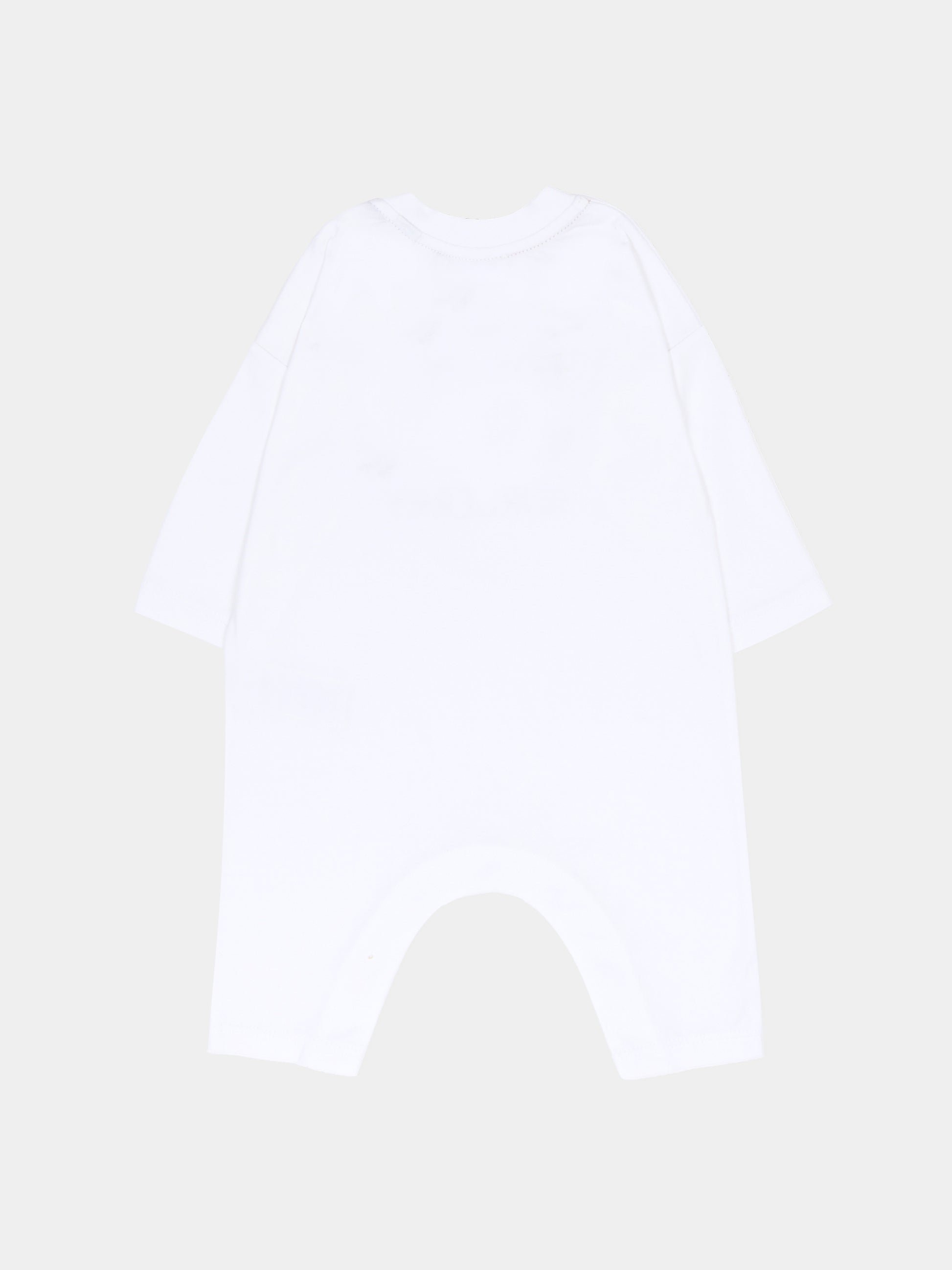 Tutina bianca per neonati con cavaliere equestre,Burberry Kids,8117494 A1464