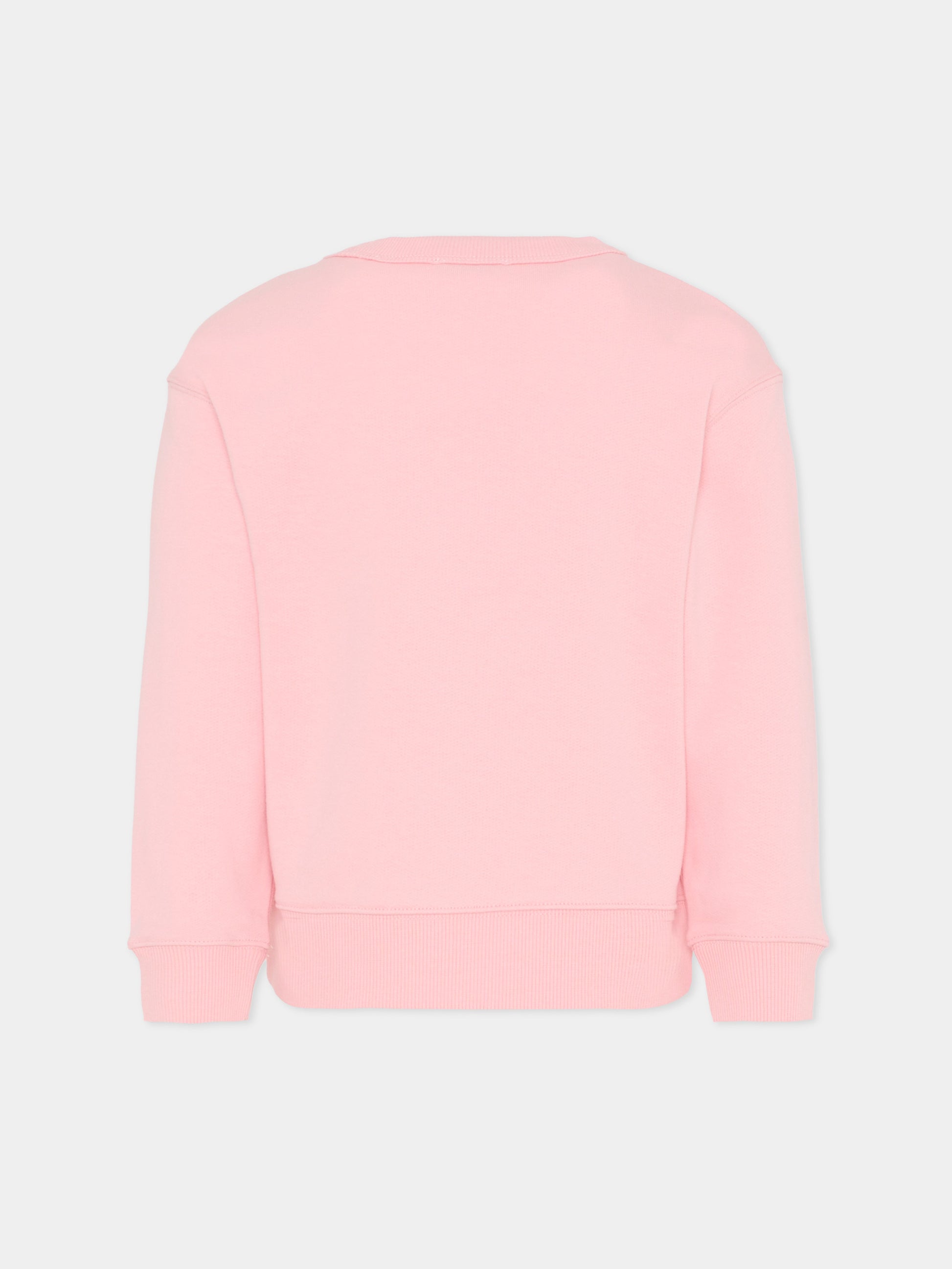 Felpa rosa per bambina con orsetto Thomas e I suoi amici,Burberry Kids,8117802 C4016