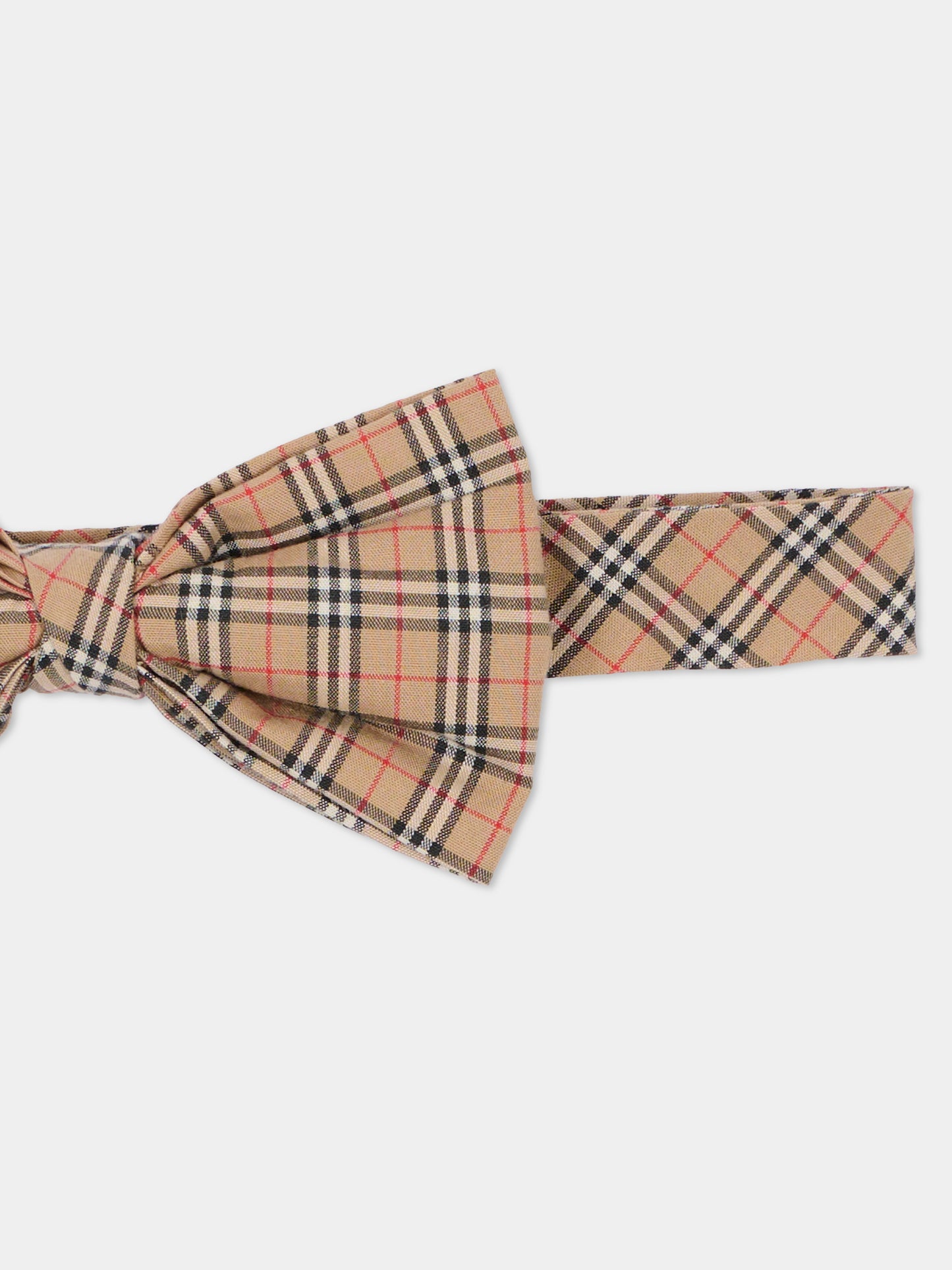 Papillon beige per bambino con check vintage,Burberry Kids,8117780 A7028