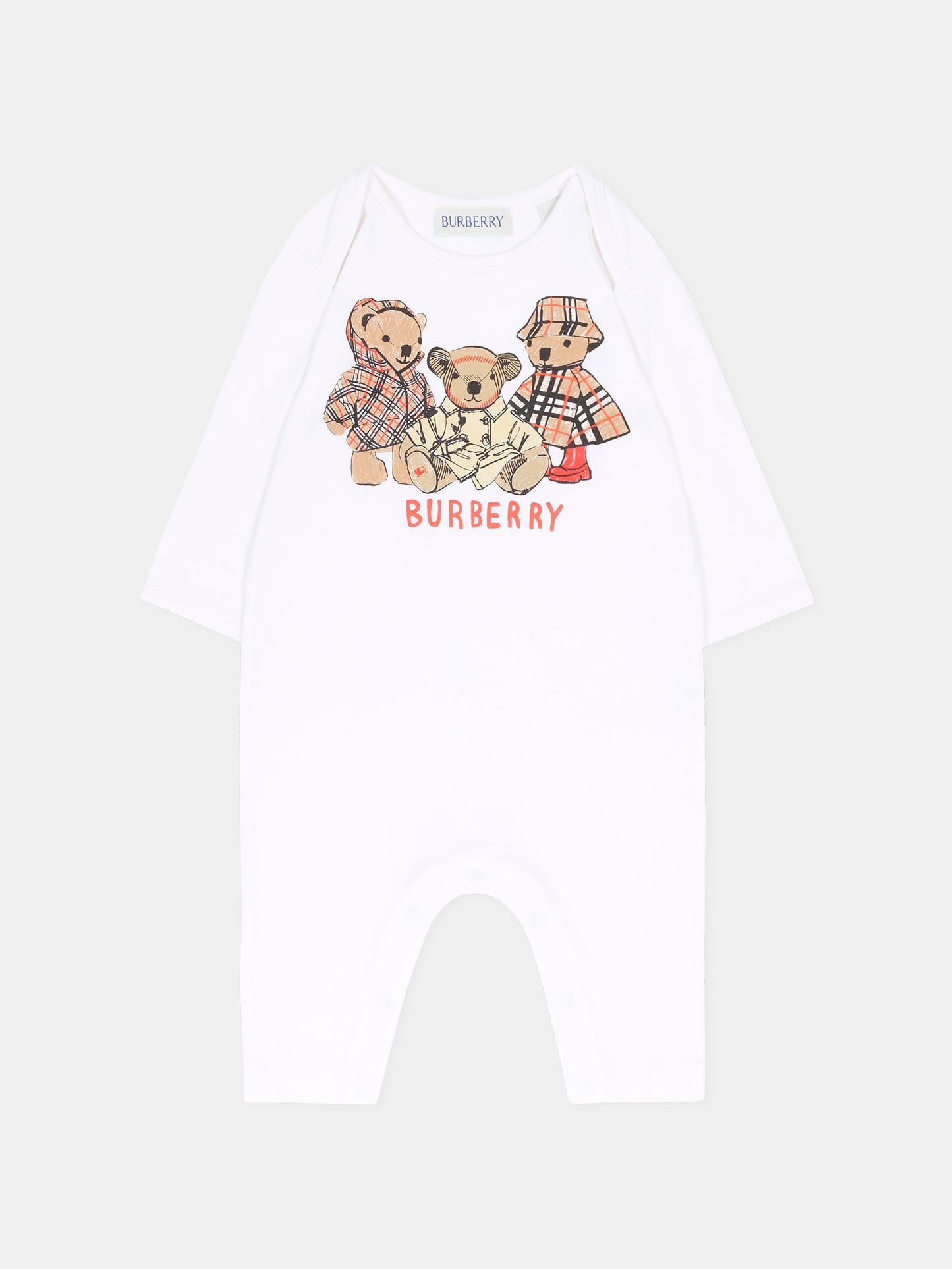 Tutina bianca per neonati con orsetto Thomas e I suoi amici,Burberry Kids,8119458 A1464