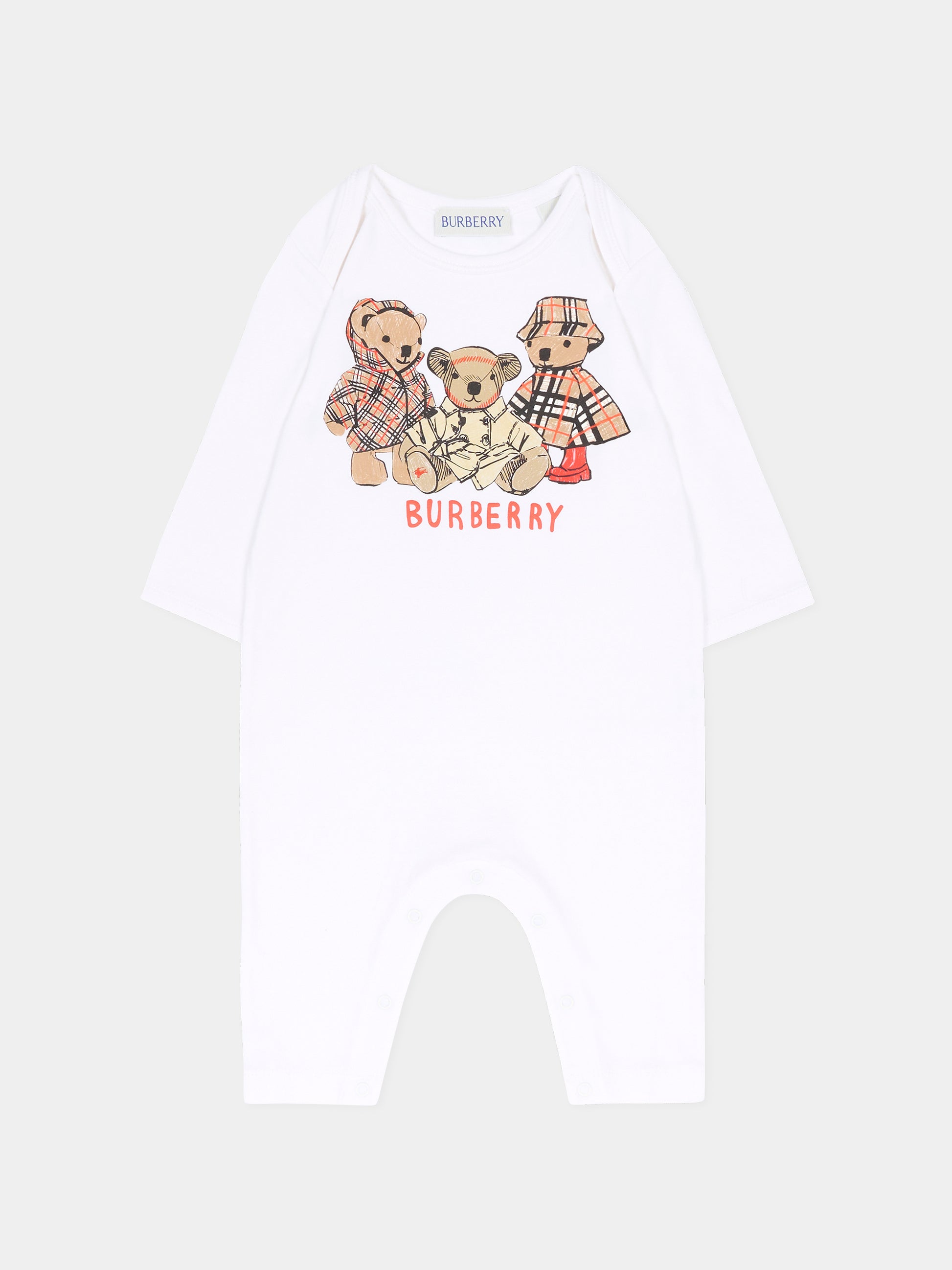 Tutina bianca per neonati con orsetto Thomas e I suoi amici,Burberry Kids,8119458 A1464