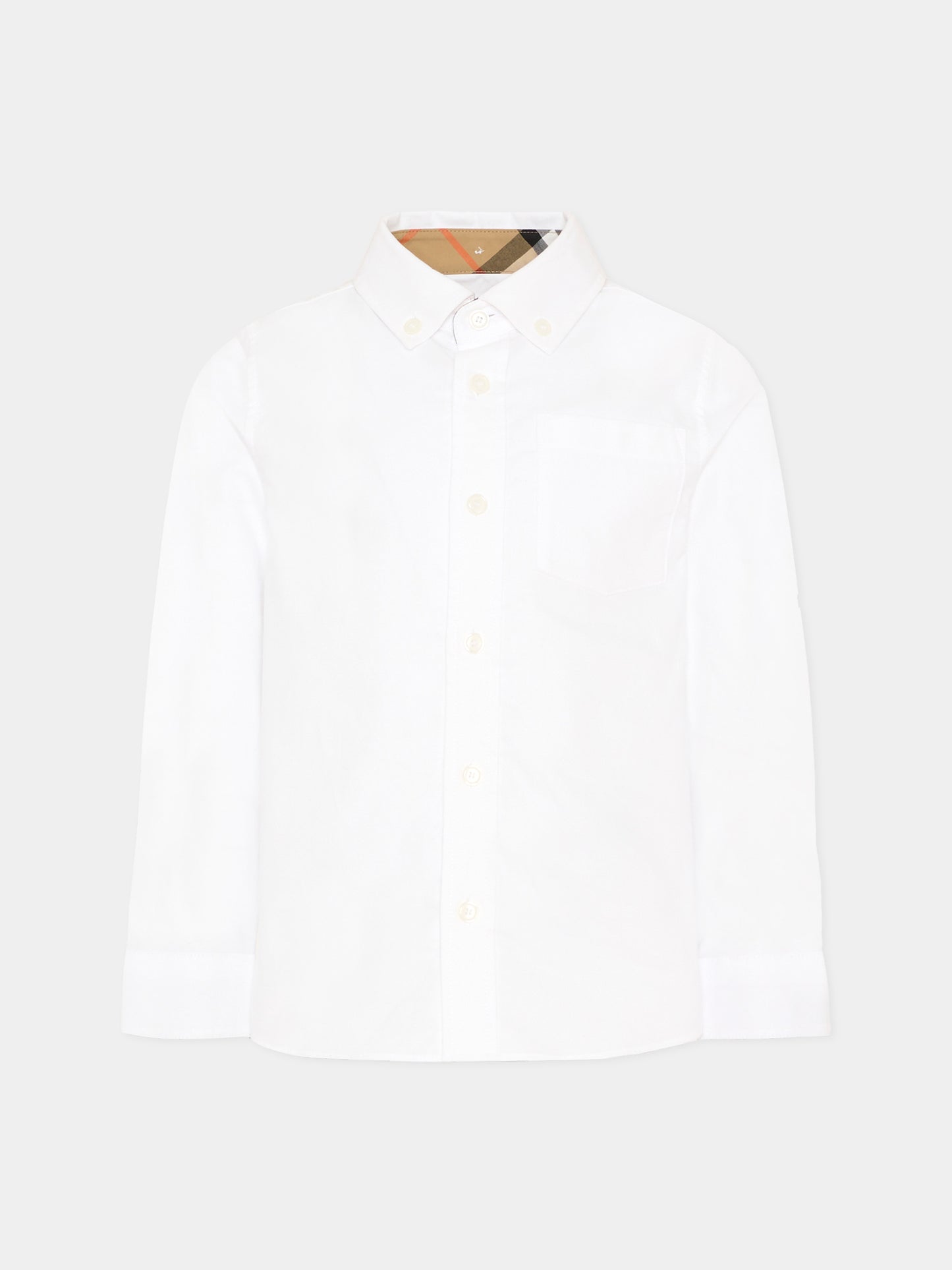 Camicia bianca per bambino,Burberry Kids,8117168 A1464