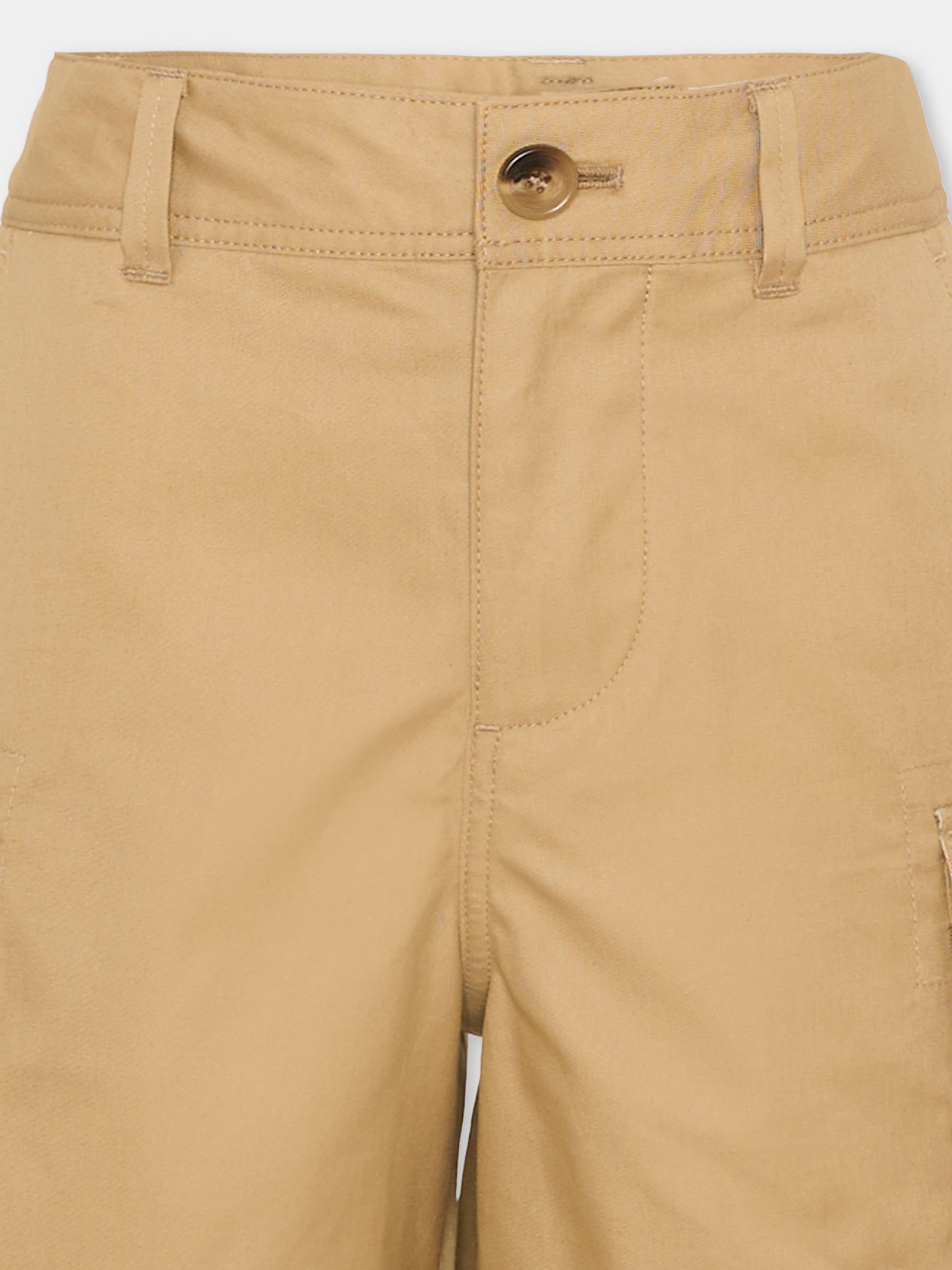 Shorts beige per bambini con Vintage Check,Burberry Kids,8117176 B9719