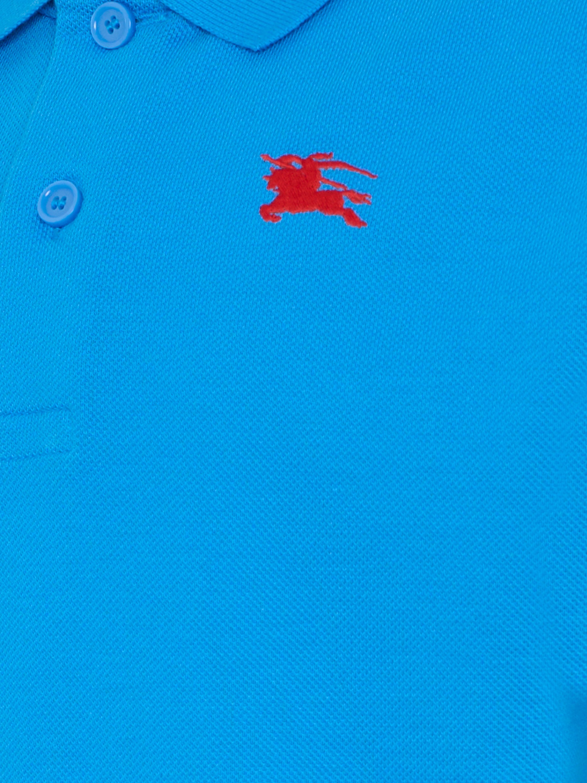 Polo azzurra per bambino con cavaliere equestre,Burberry Kids,8117872 C4138
