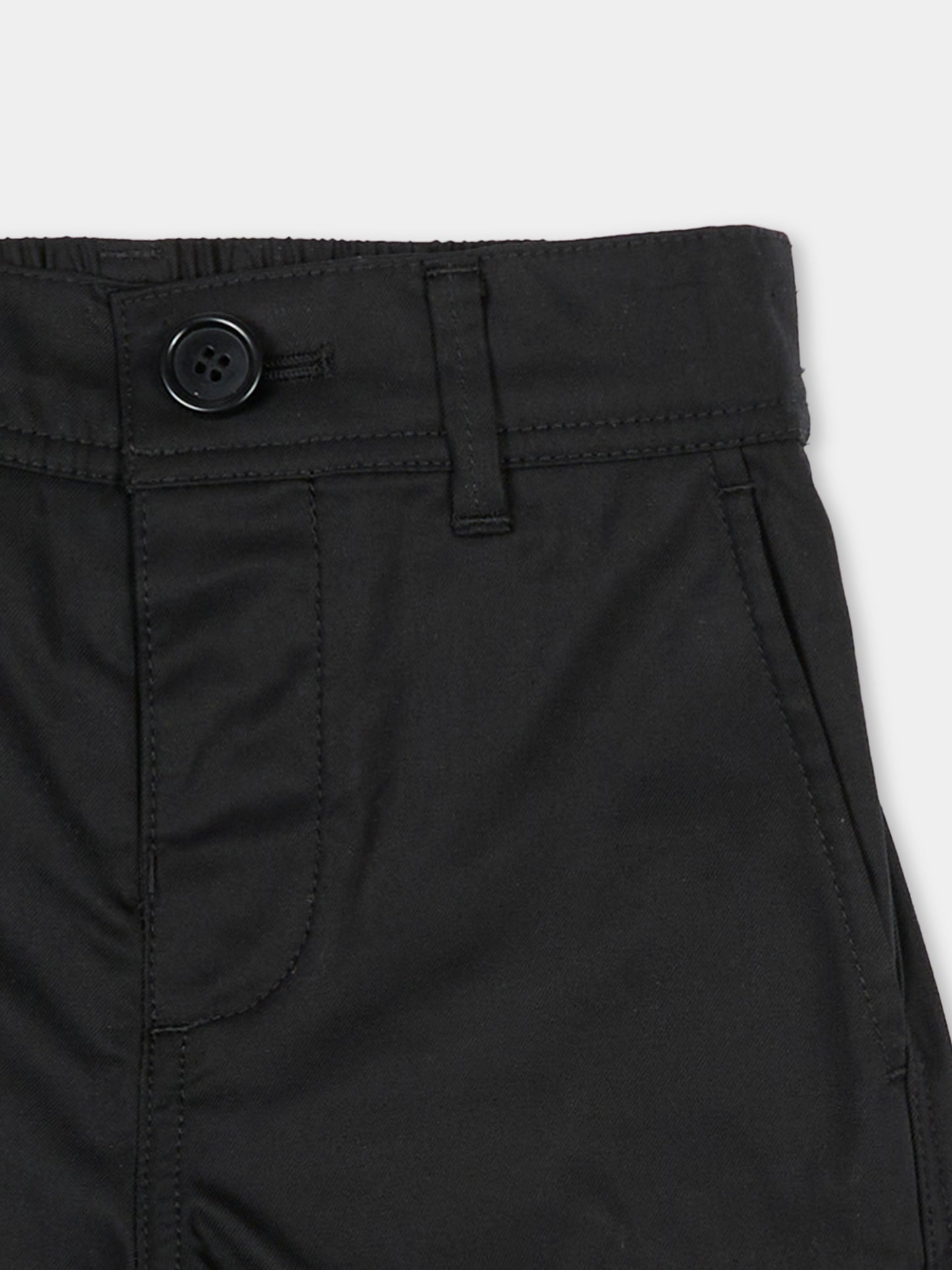 Shorts neri per neonato con check vintage,Burberry Kids,8122522 A1189