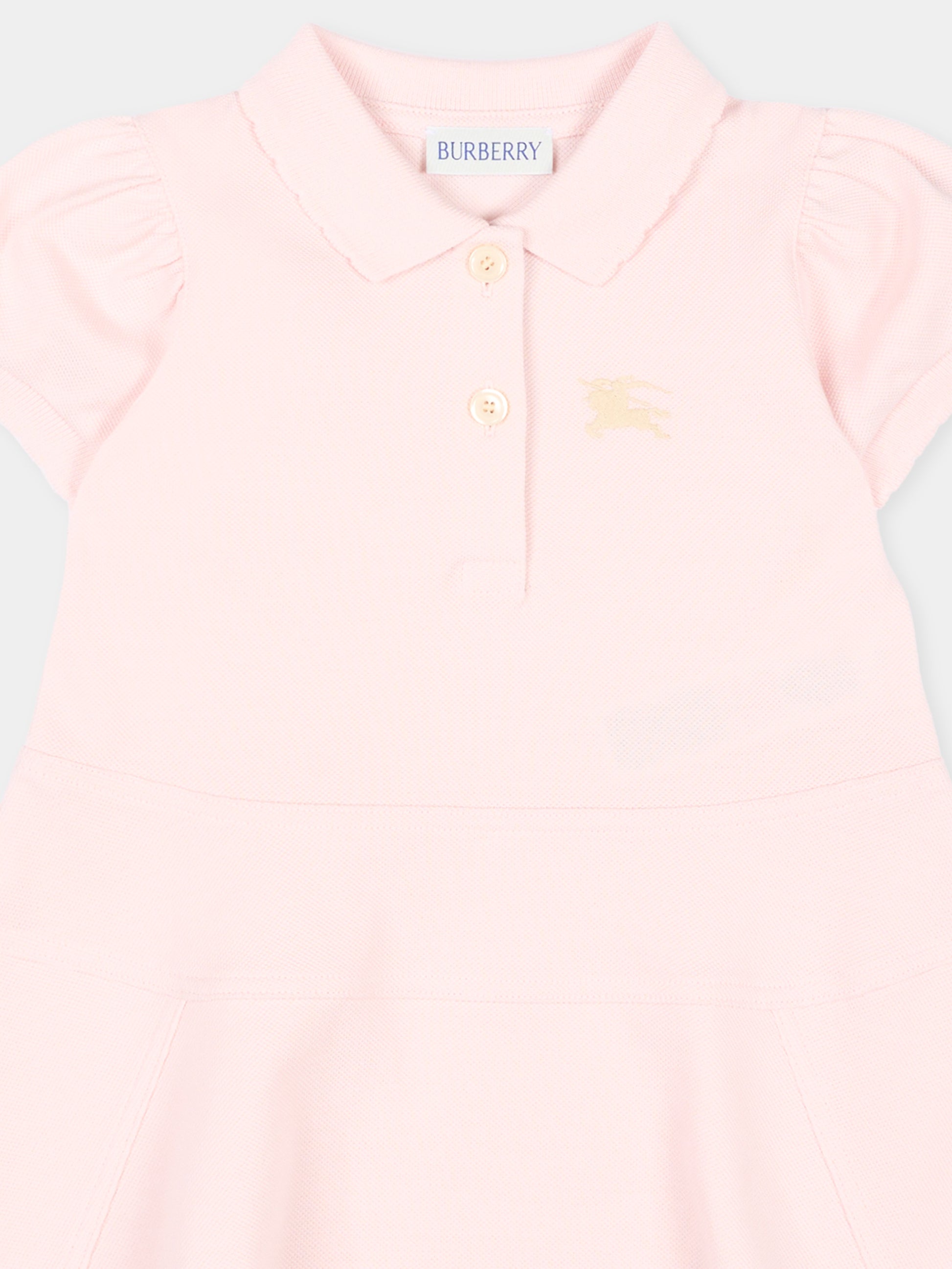 Vestito rosa polo per neonata,Burberry Kids,8121267 A1439