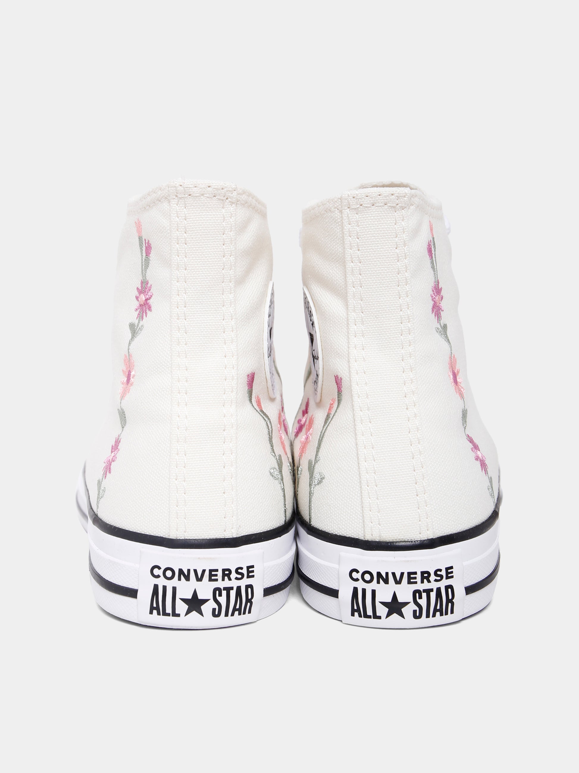 Sneakers Chuck Taylor All Star avorio per bambina con fiori ricamati,Converse,A11774C