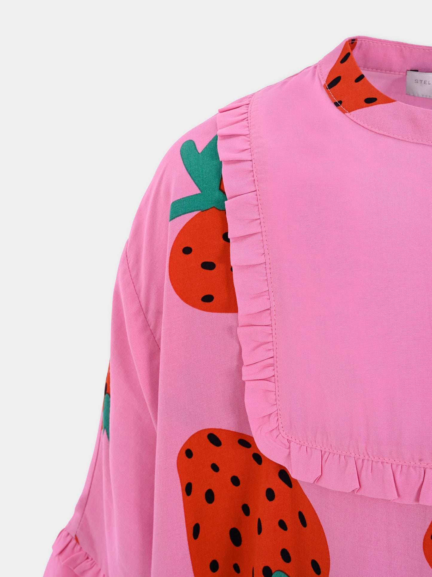 Vestito rosa per bambina con fragole,Stella Mccartney Kids,TW1B31 Z2541 552MC
