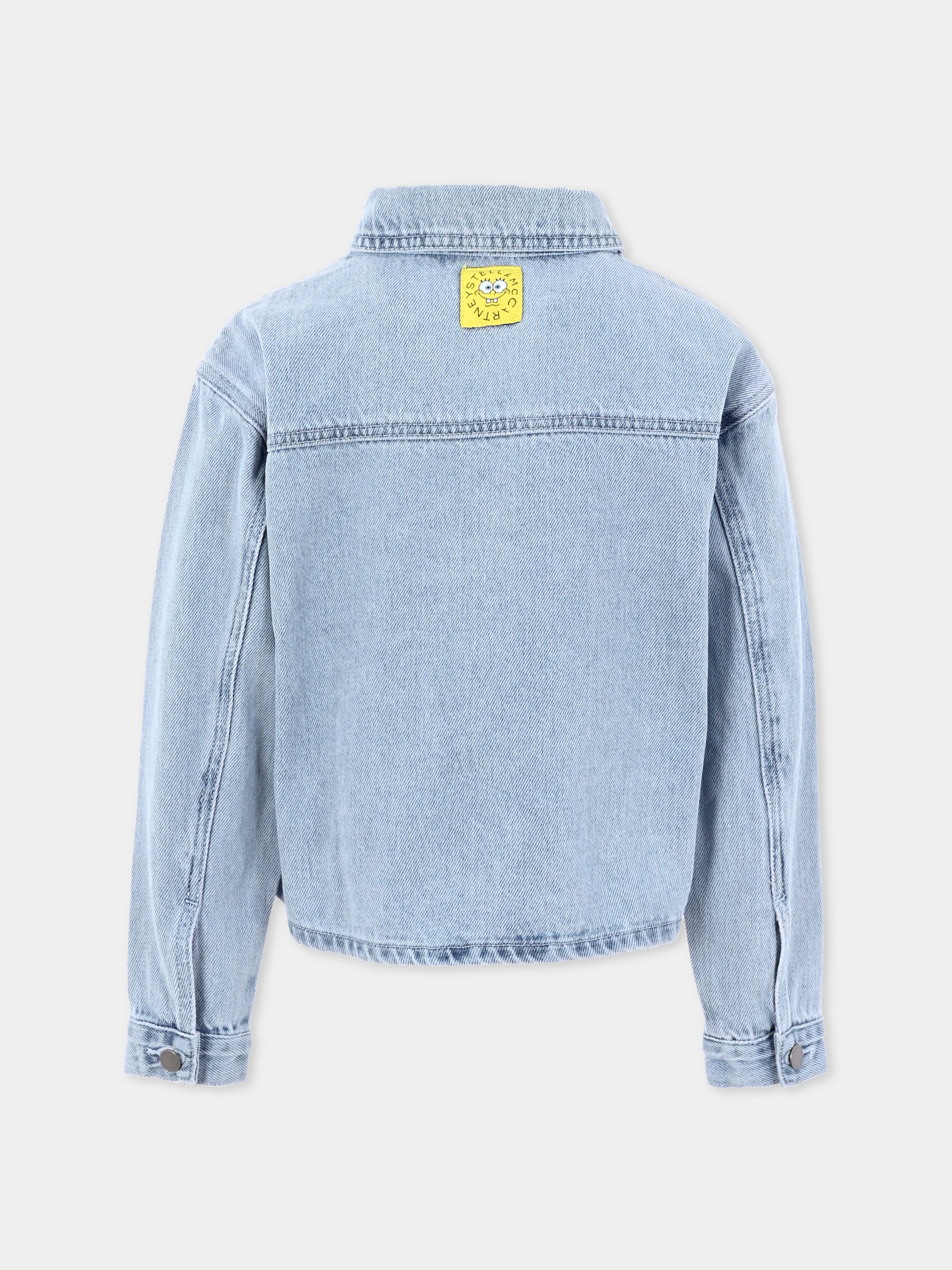 Giubbotto di jeans denim per bambina con SpongeBob,Stella Mccartney Kids,TW2B27 Z0746 600