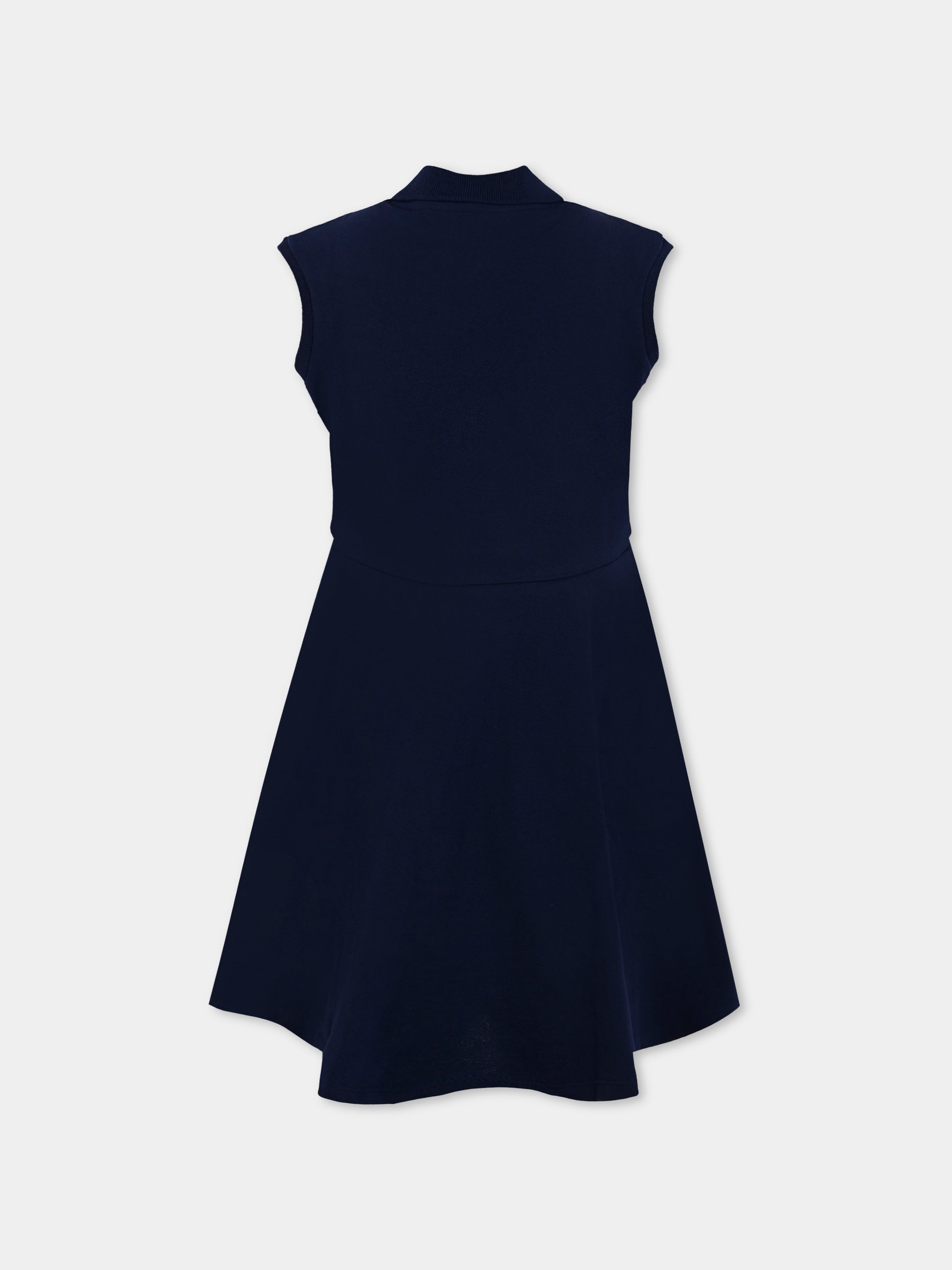 Vestito blu per bambina con coccodrillo,Lacoste,EJ5297 166