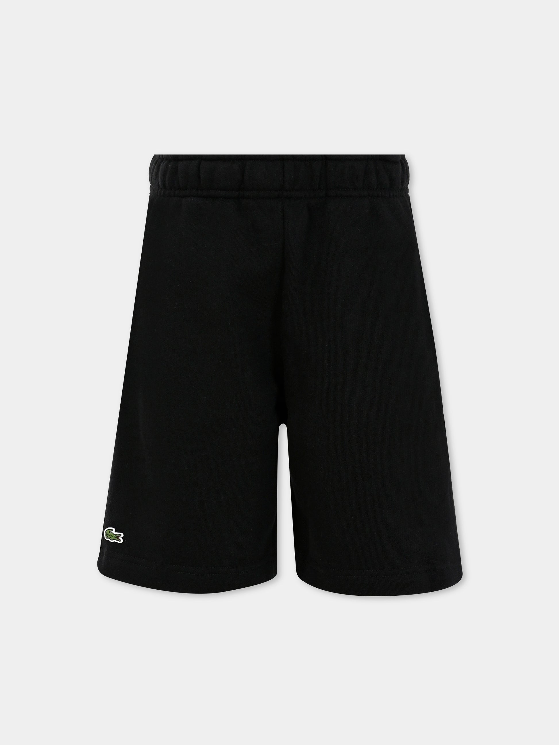 Shorts neri per bambini con coccodrillo,Lacoste,GJ9733 031