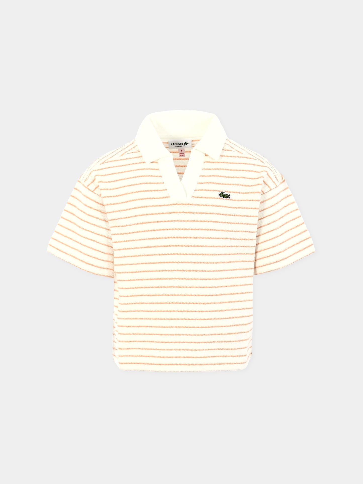Polo bianca per bambina con coccodrillo,Lacoste,PJ8500 CKI