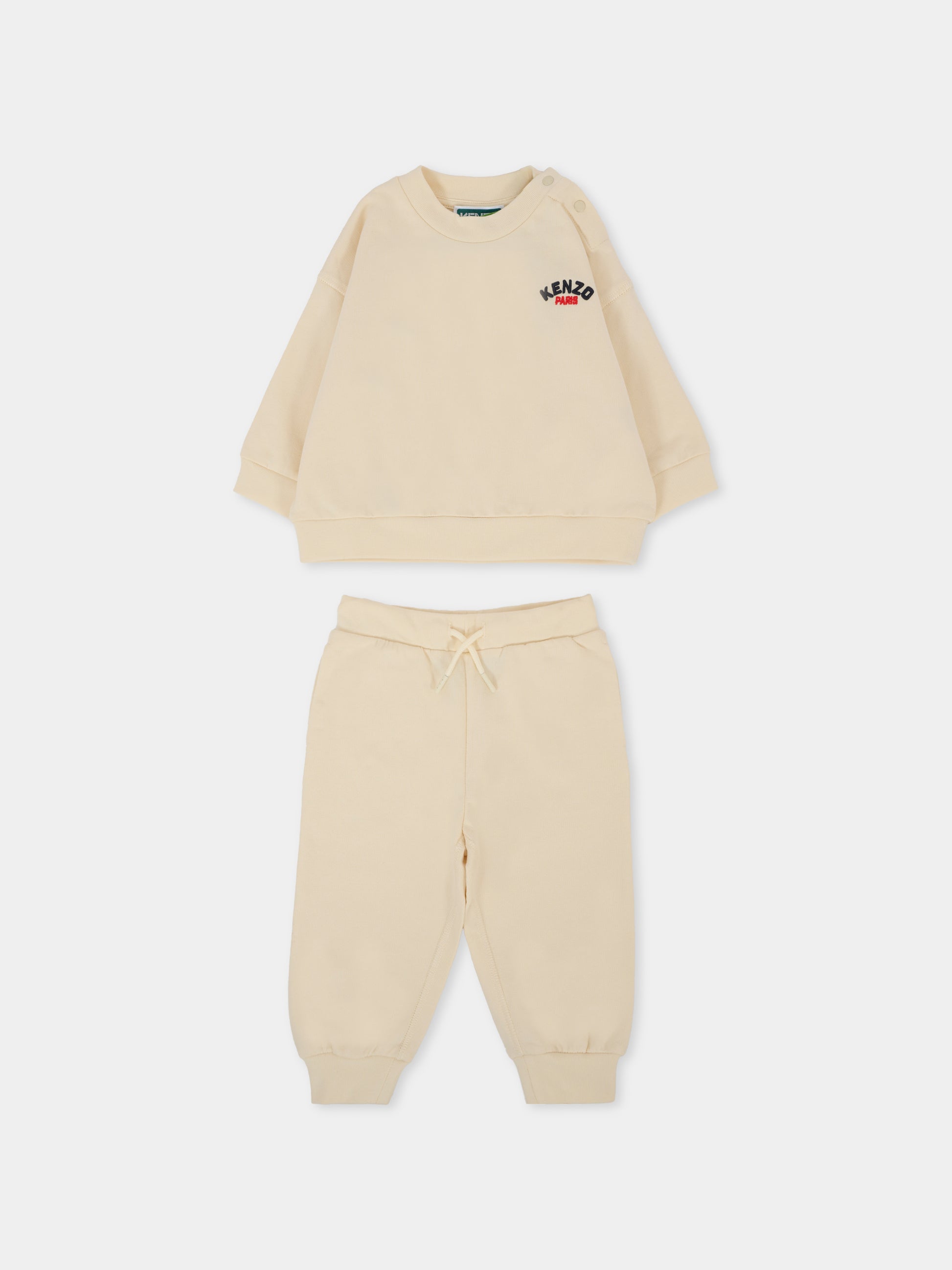 Completo beige per neonati con logo,Kenzo Kids,K60968 21G