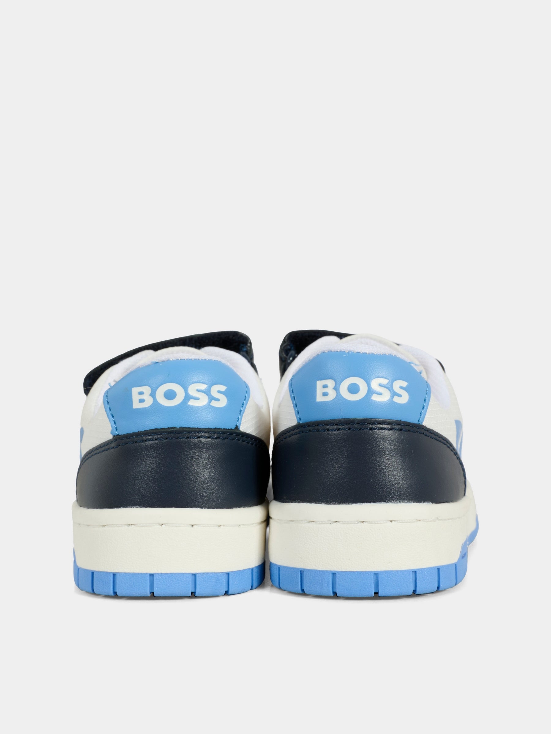 Sneakers celesti per bambino con logo,Boss,J52160 849
