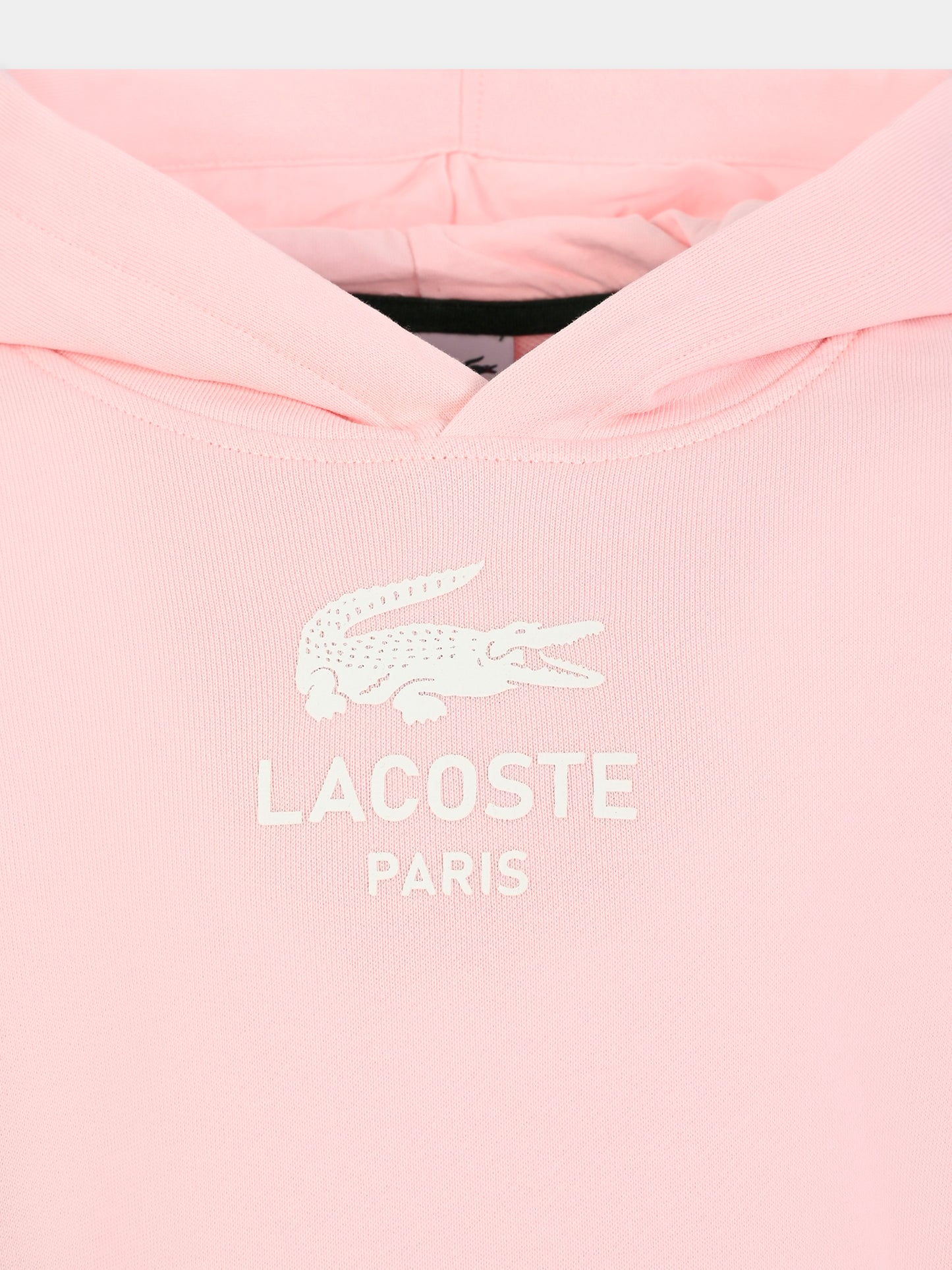Felpa rosa per bambina con coccodrillo e logo,Lacoste,SJ3004 T03