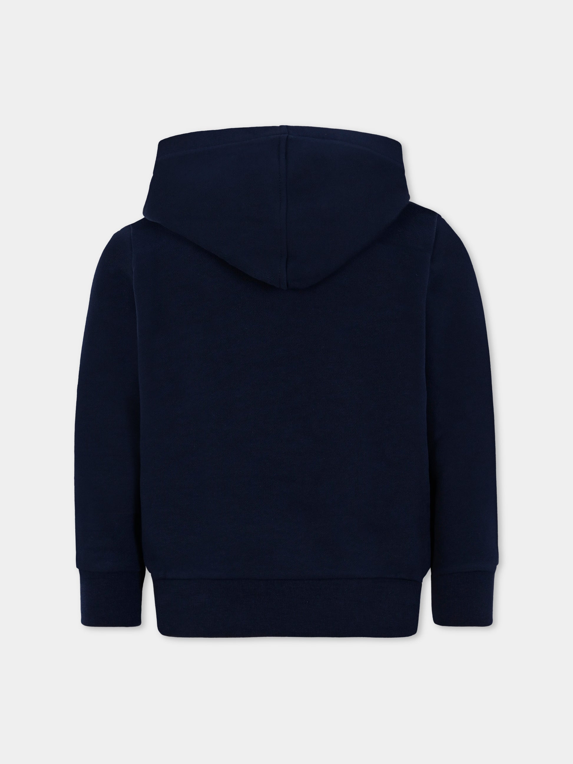 Felpa blu per bambino con logo e coccodrillo,Lacoste,SJ3004 166