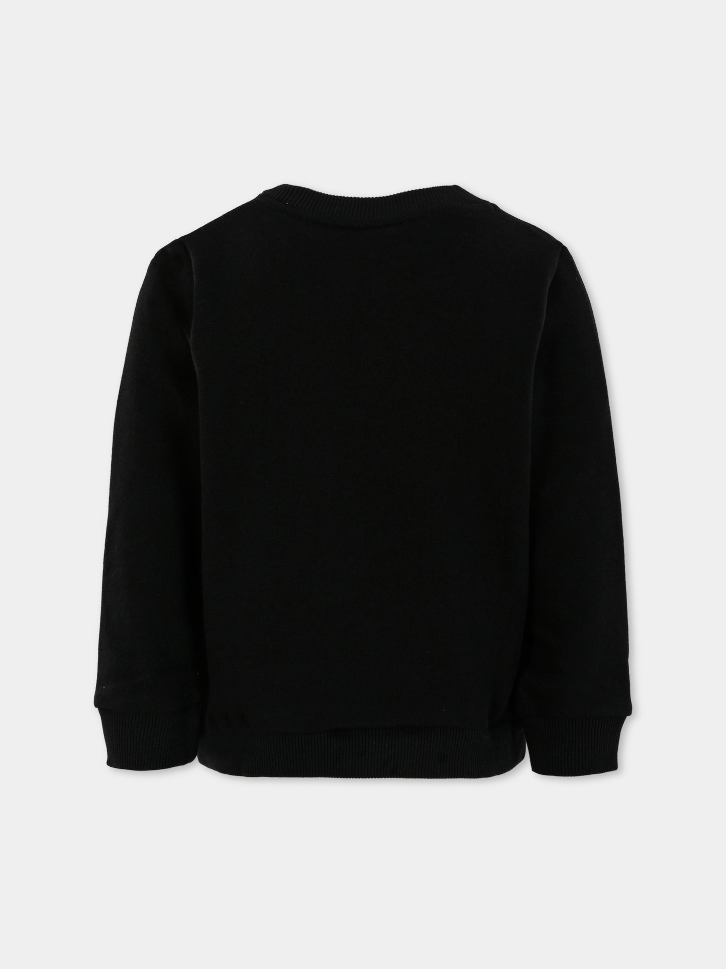 Felpa nera per bambini con coccodrillo,Lacoste,SJ5284 031