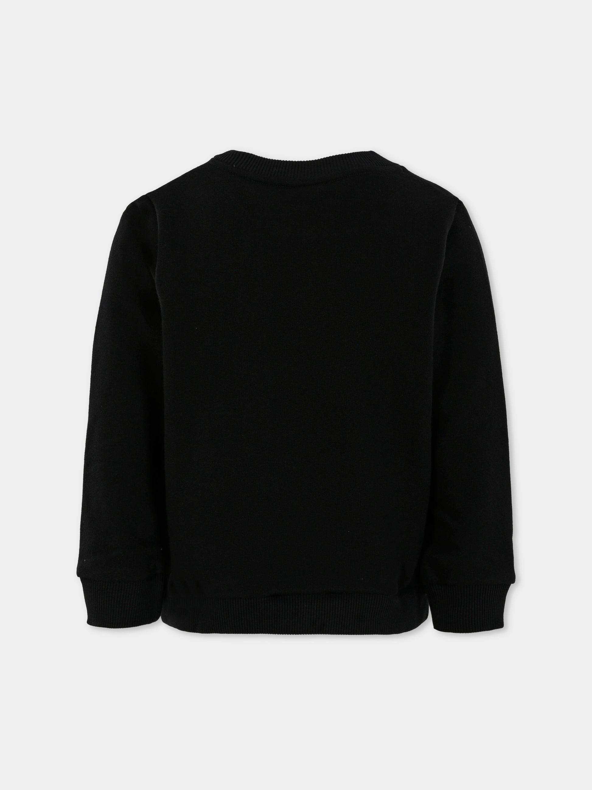 Felpa nera per bambini con coccodrillo,Lacoste,SJ5284 031