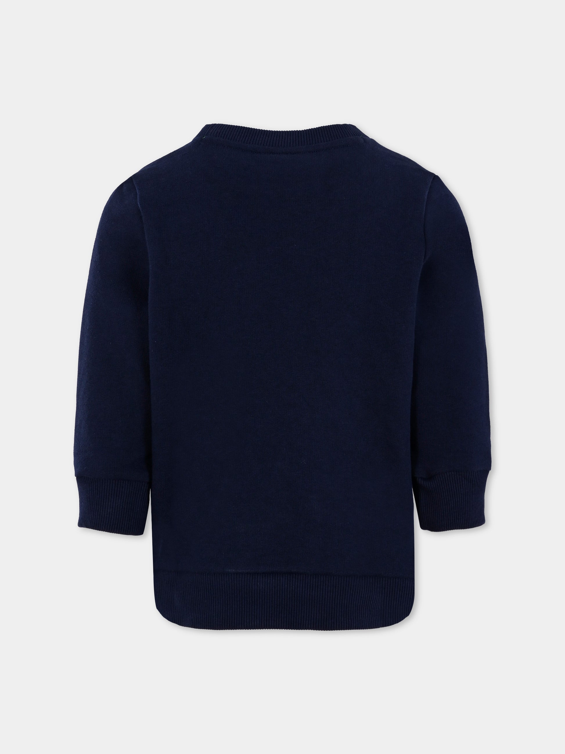 Felpa blu per bambini con coccodrillo,Lacoste,SJ5284 166