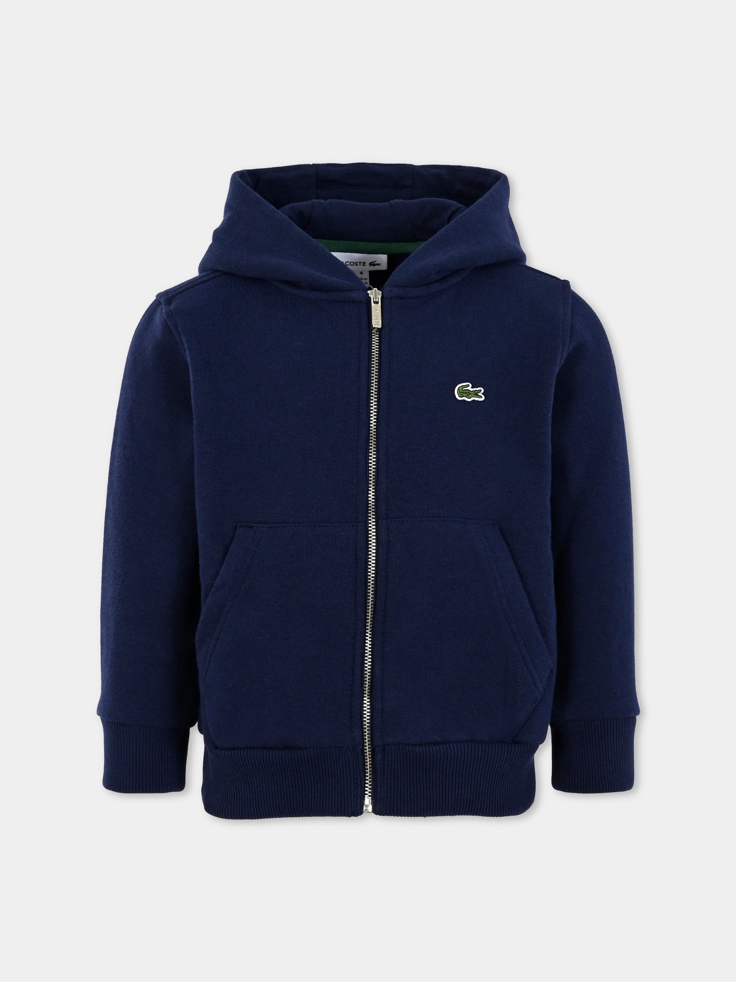 Felpa blu per bambini con coccodrillo,Lacoste,SJ9723 166