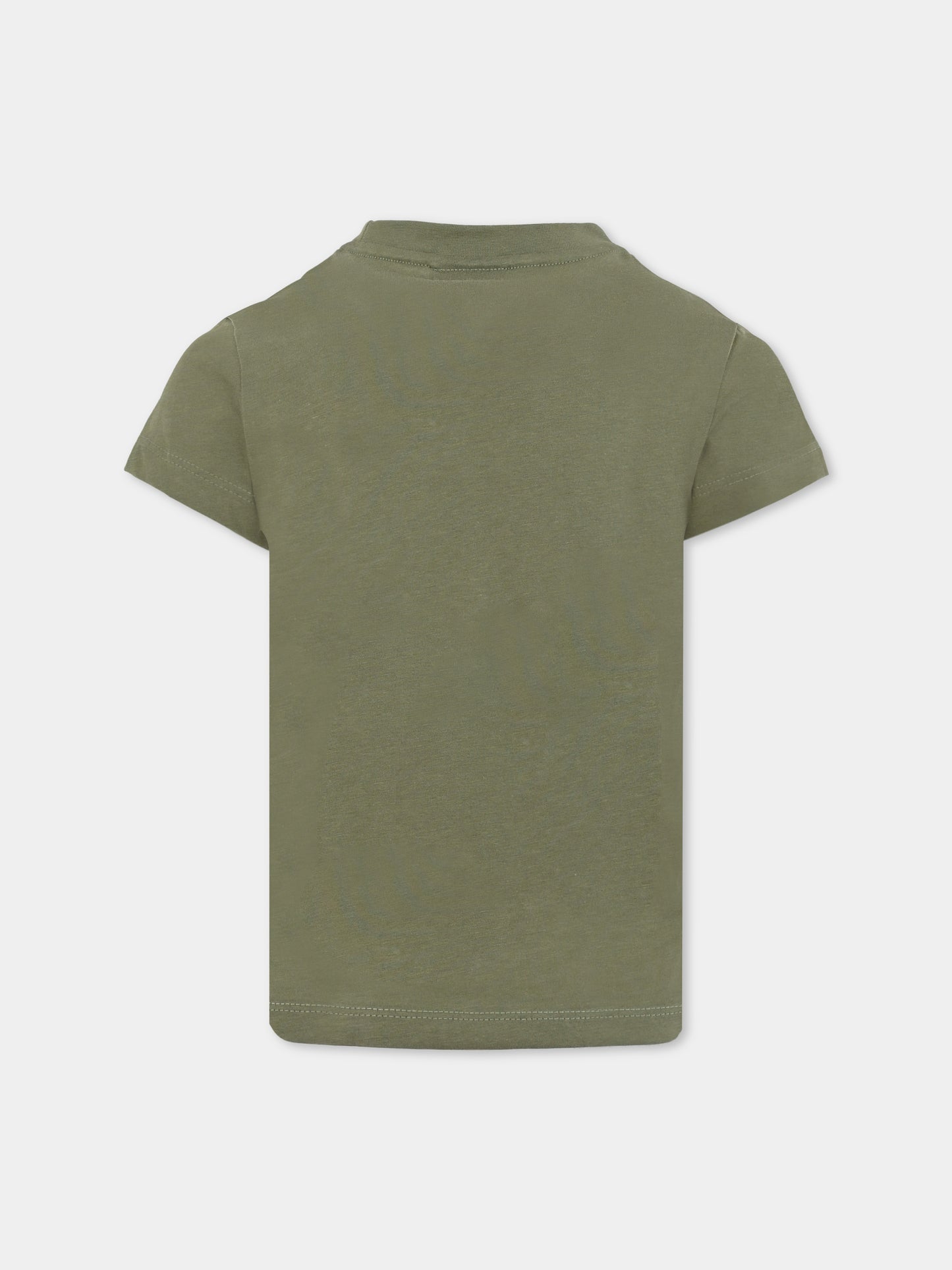 T-shirt verde per bambini con coccodrillo,Lacoste,TJ1122 BMY