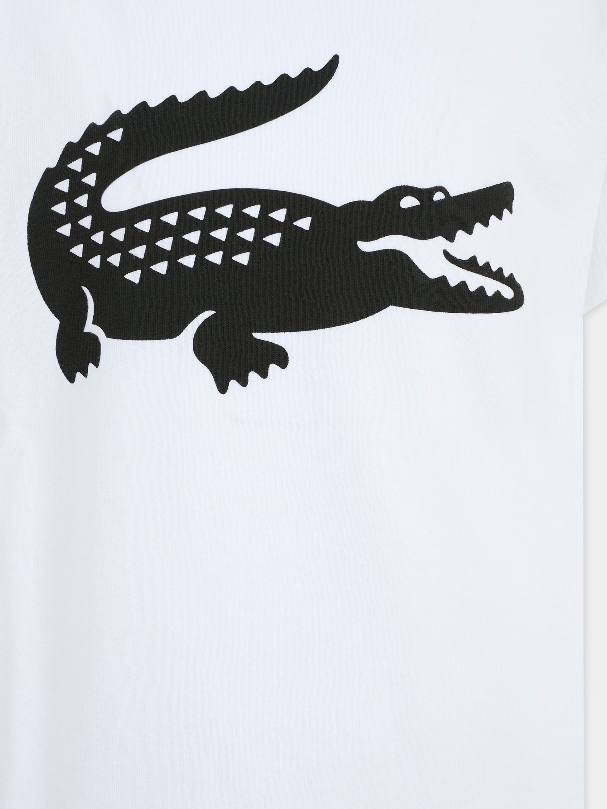 T-shirt bianca per bambini con coccodrillo,Lacoste,TJ2910 AU8