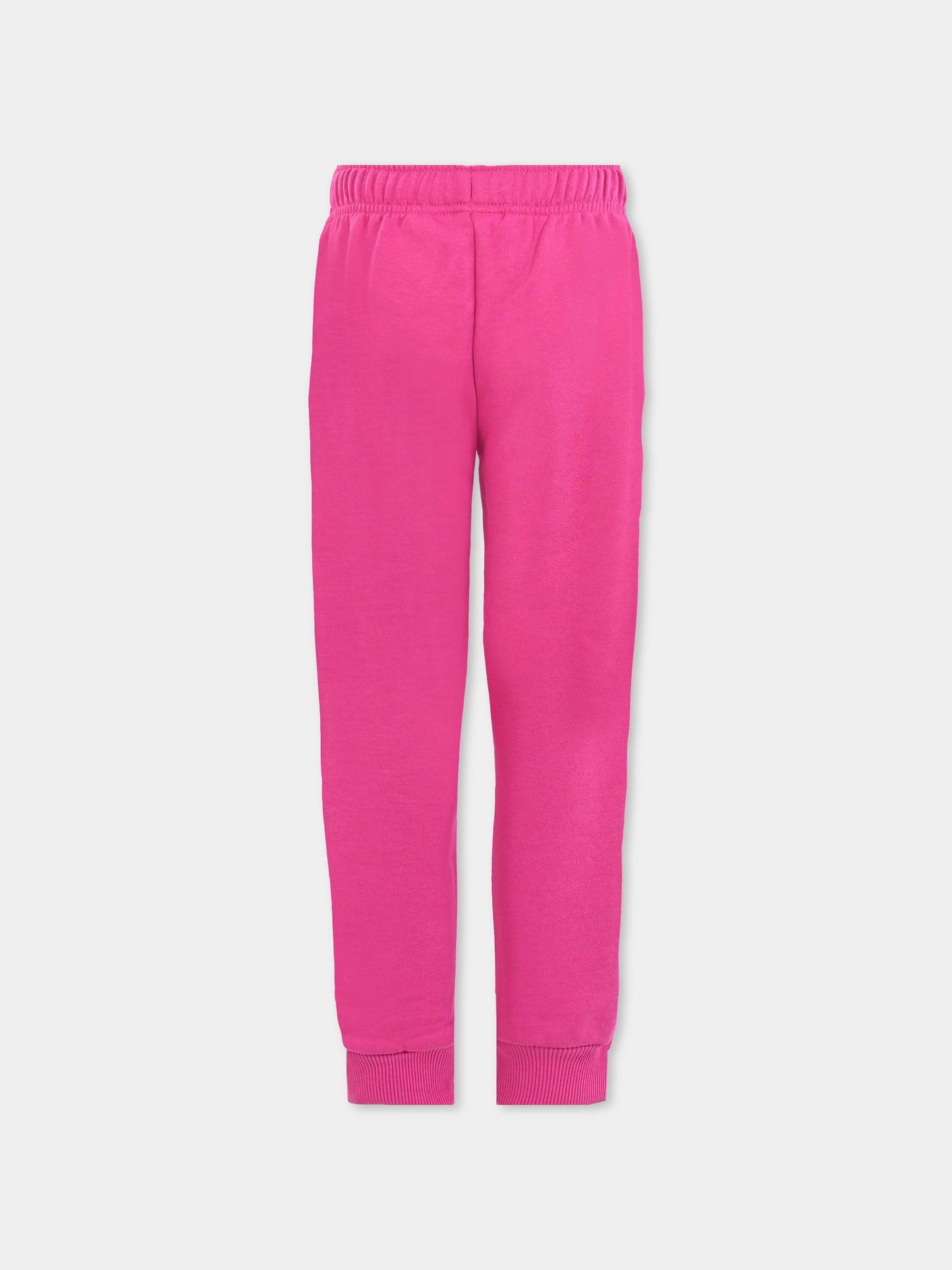 Pantaloni fucsia per bambina con coccodrillo,Lacoste,XJ9728 I1L