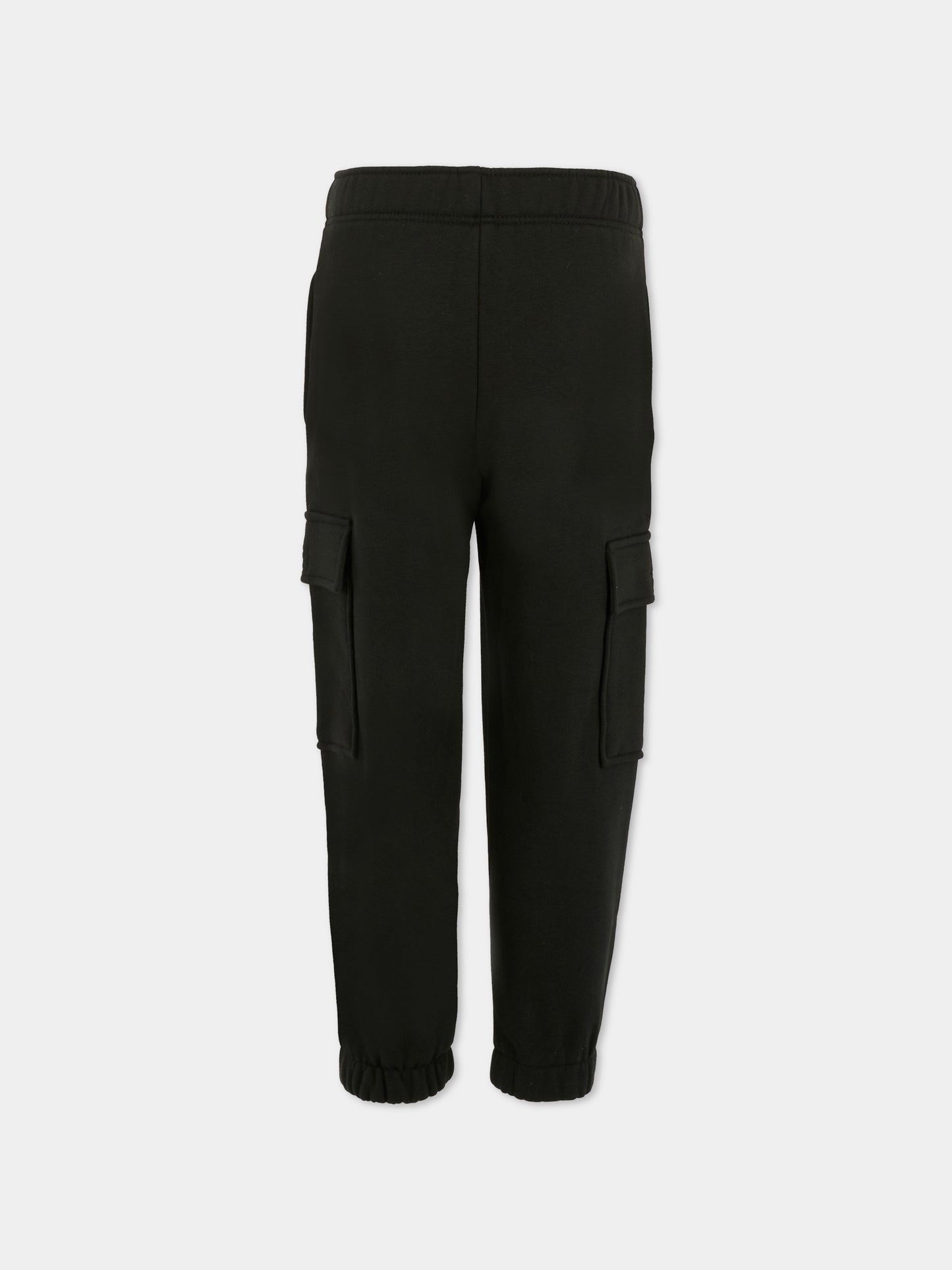 Pantaloni neri per bambini con coccodrillo,Lacoste,XJ7345 031