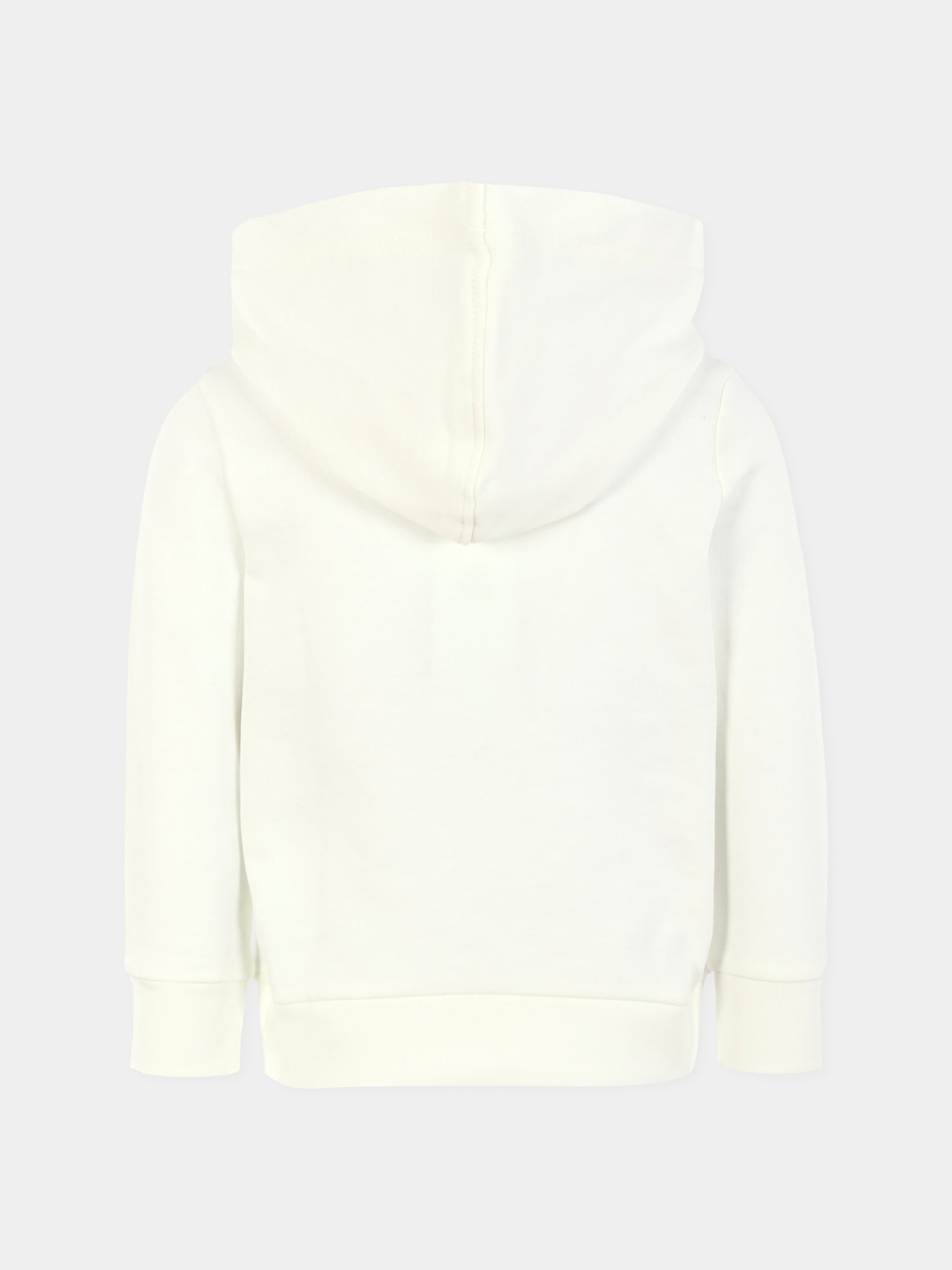 Felpa bianca per bambini con coccodrillo e logo,Lacoste,SJ3004 70V