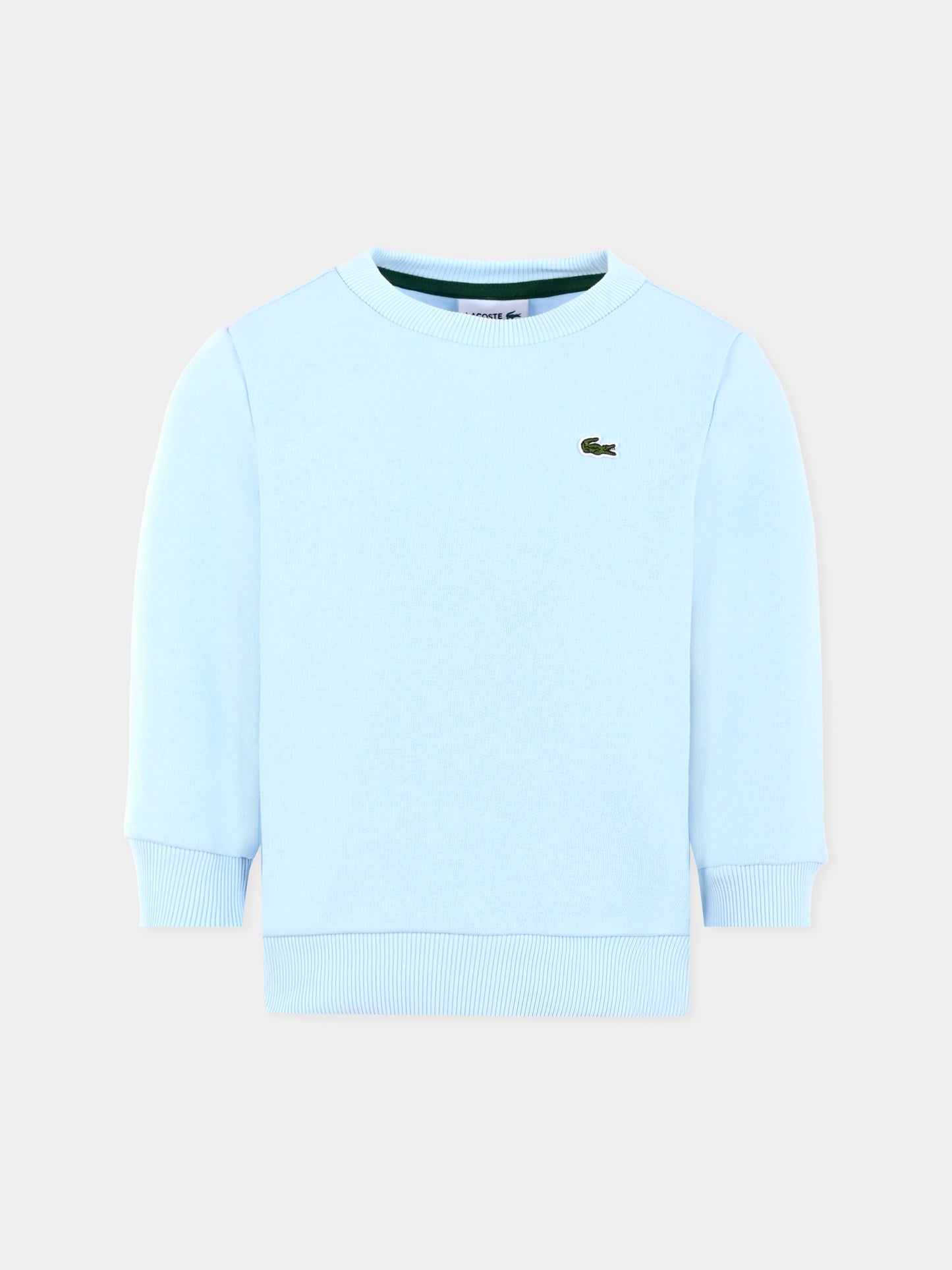 Felpa celeste per bambini con coccodrillo,Lacoste,SJ5284 T01
