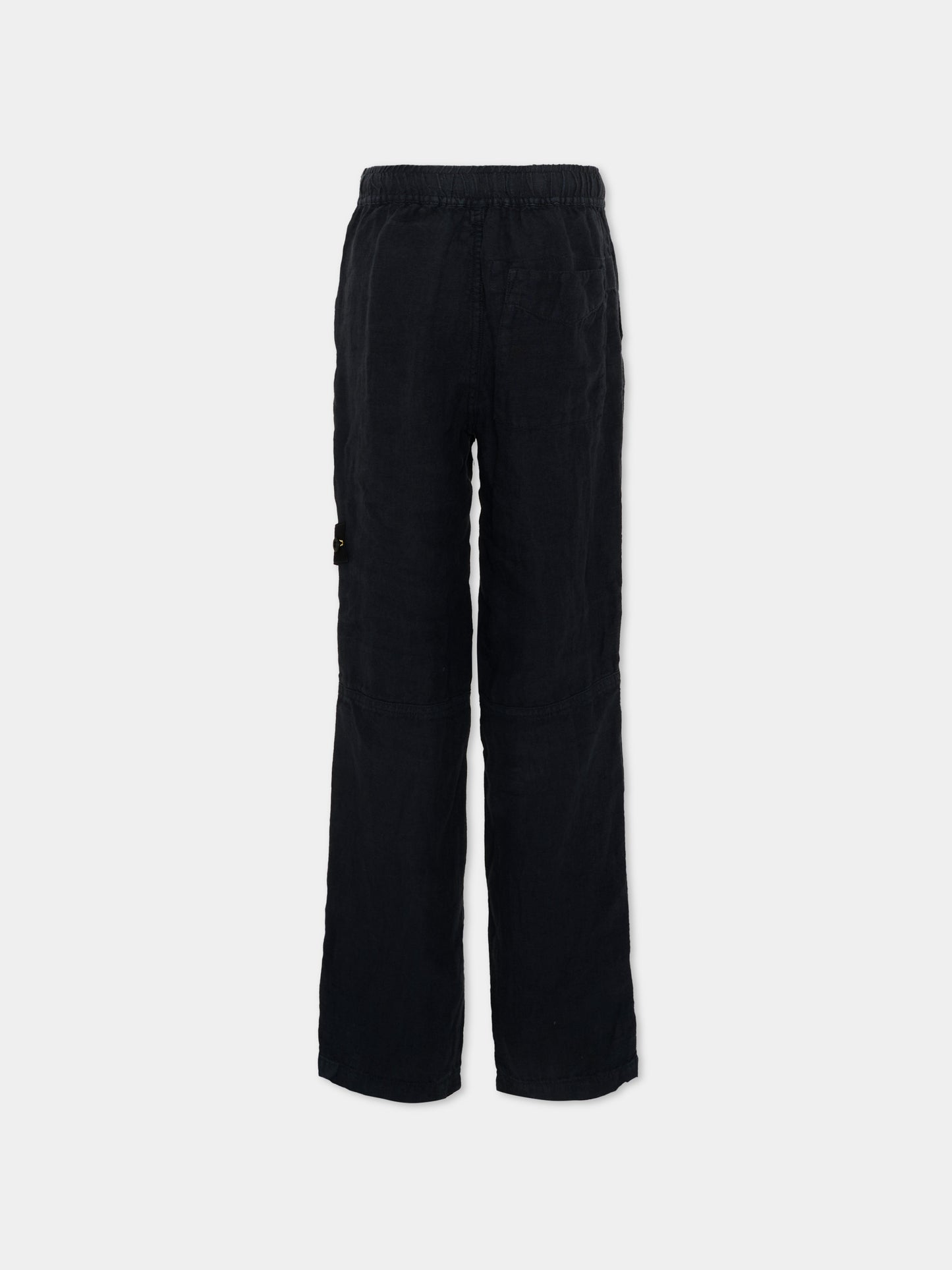 Pantaloni blu per bambini con compass patch,Stone Island Junior,L1S16 3100001 S0145 - V0020