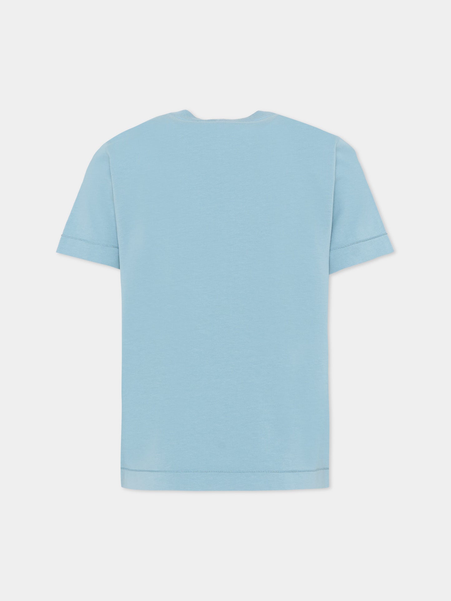 T-shirt celeste per bambino con logo,Stone Island Junior,L1S16 2100002 S0047 - V004A