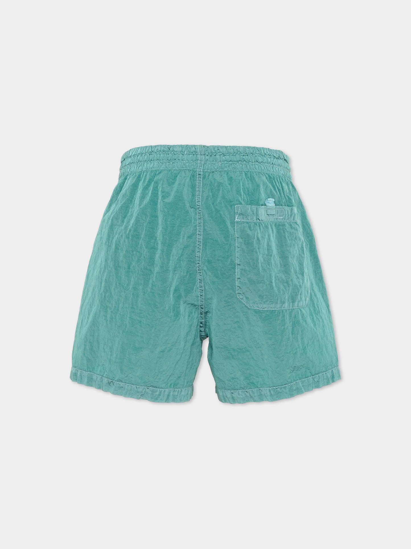 Boxer mare azzurro per bambino con logo,Stone Island Junior,L1S16 B100002 S0043 - V0044