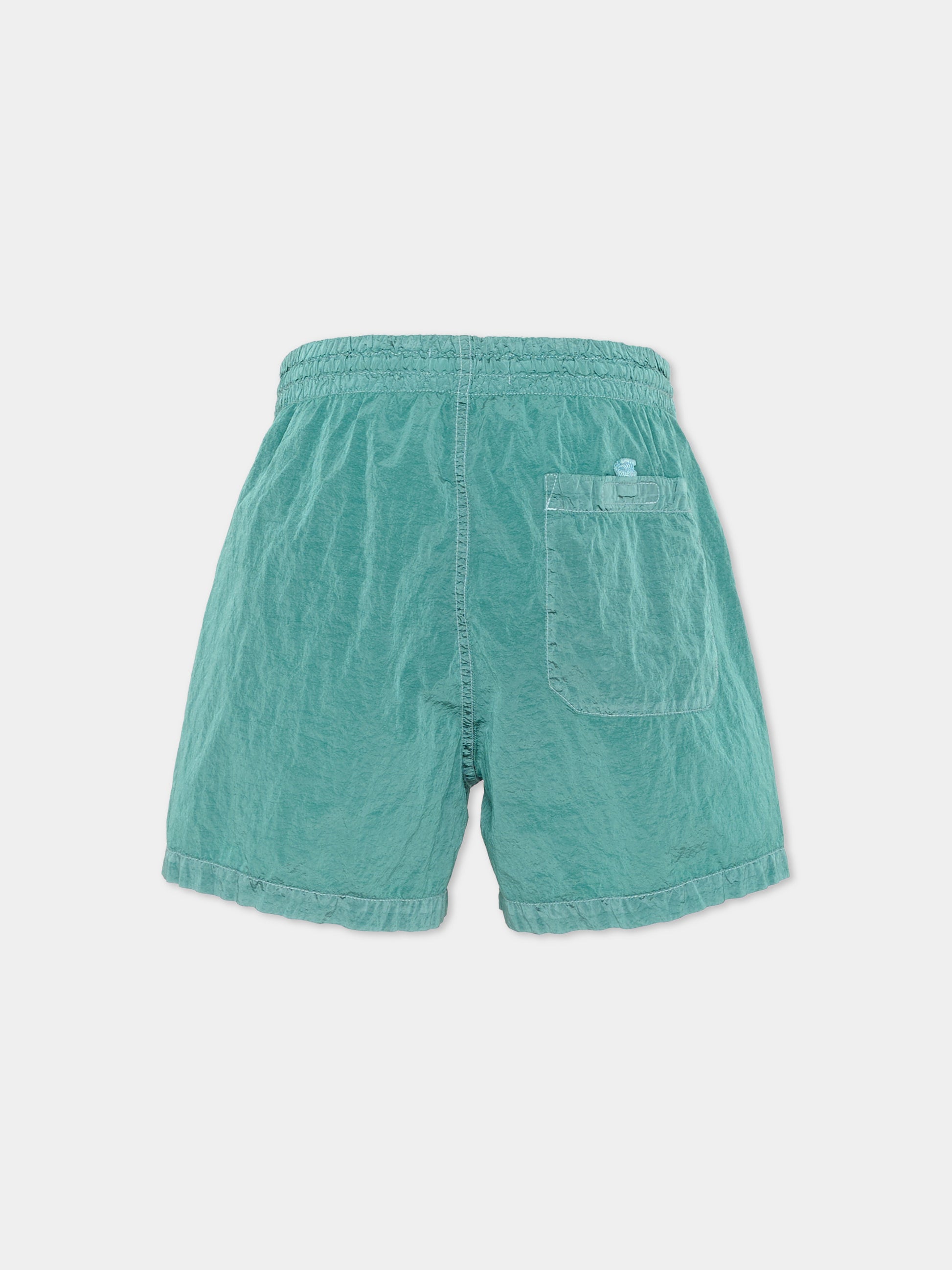 Boxer mare azzurro per bambino con logo,Stone Island Junior,L1S16 B100002 S0043 - V0044