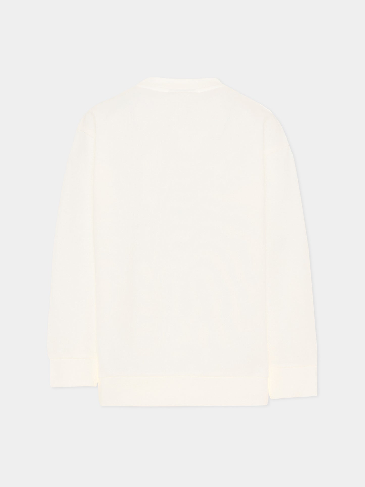 Felpa avorio per bambini con logo,Fendi Kids,JUH108 5V0 F0TU9